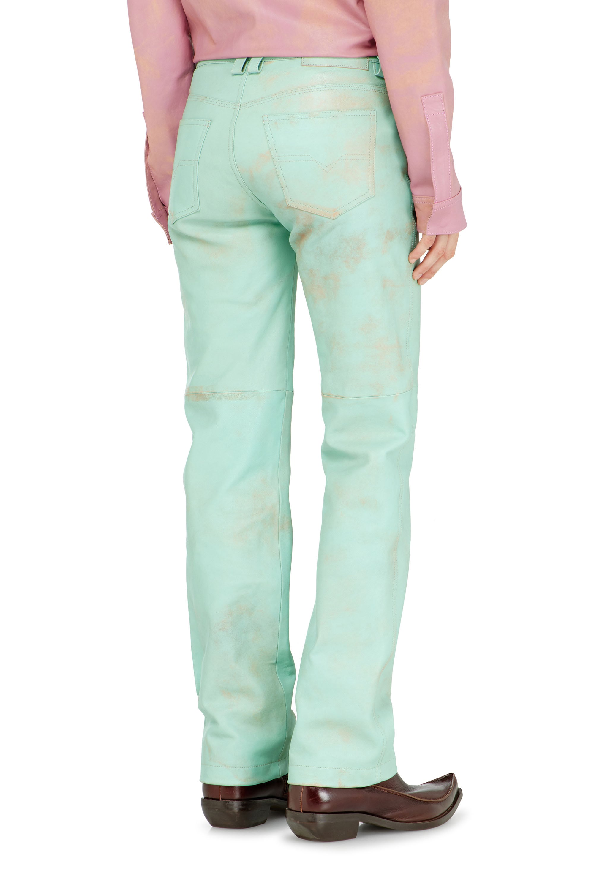 Diesel - L-POCKA, Pantaloni in pelle lavorata Donna in ToBeDefined - 3