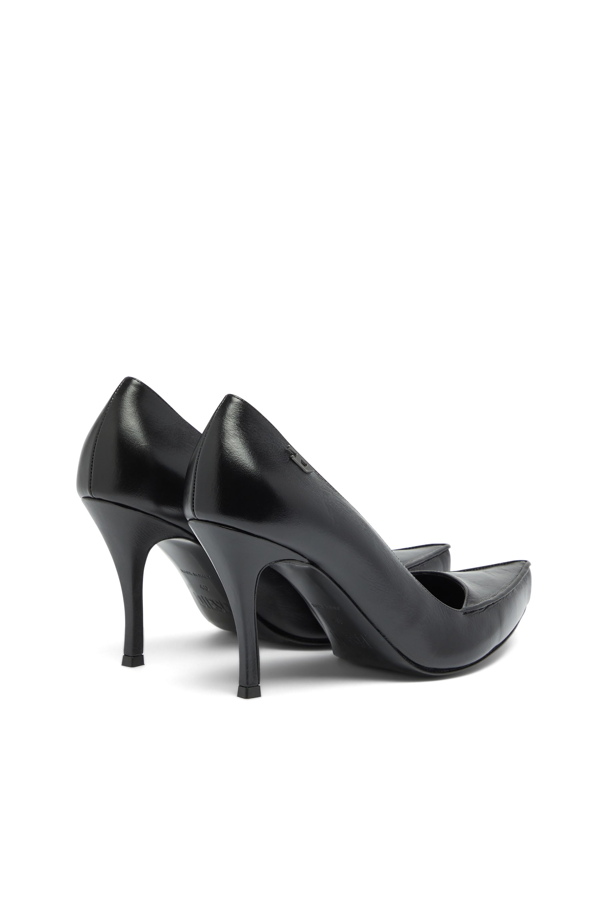 Diesel - D-LUCETTE-90-PUMP D, D-Lucette-D&eacute;collet&eacute; in pelle Donna in Nero - 4