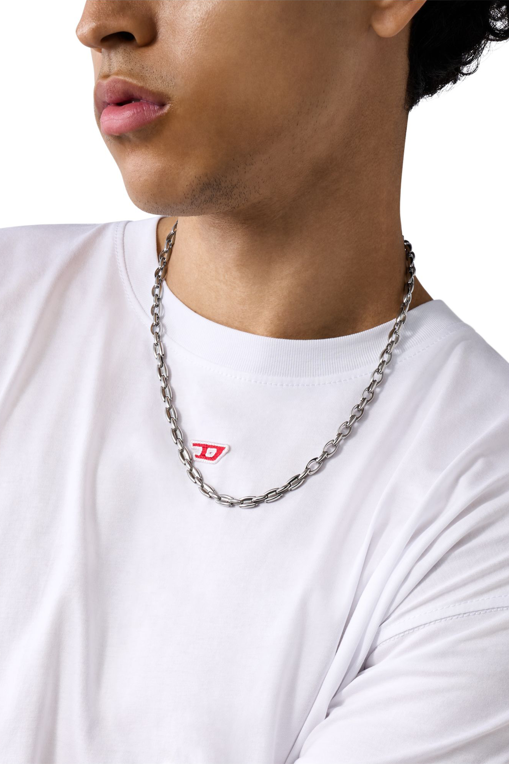 Diesel - DX1582040 JEWEL, Collana a catena in acciaio inossidabile Unisex in Argento - 4