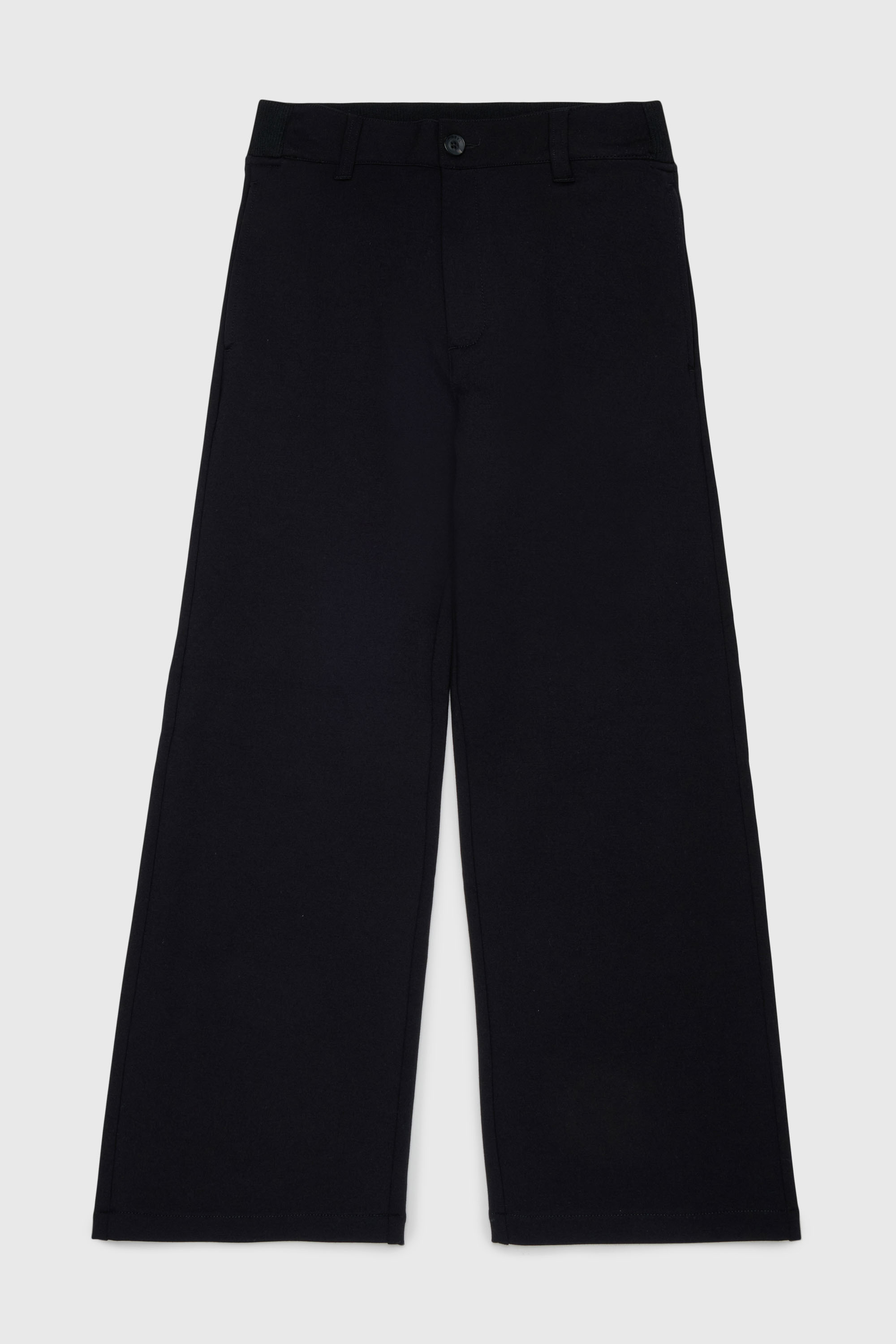 Diesel - PREBBY, Pantaloni wide in tessuto stretch compatto Uomo in Nero - 1