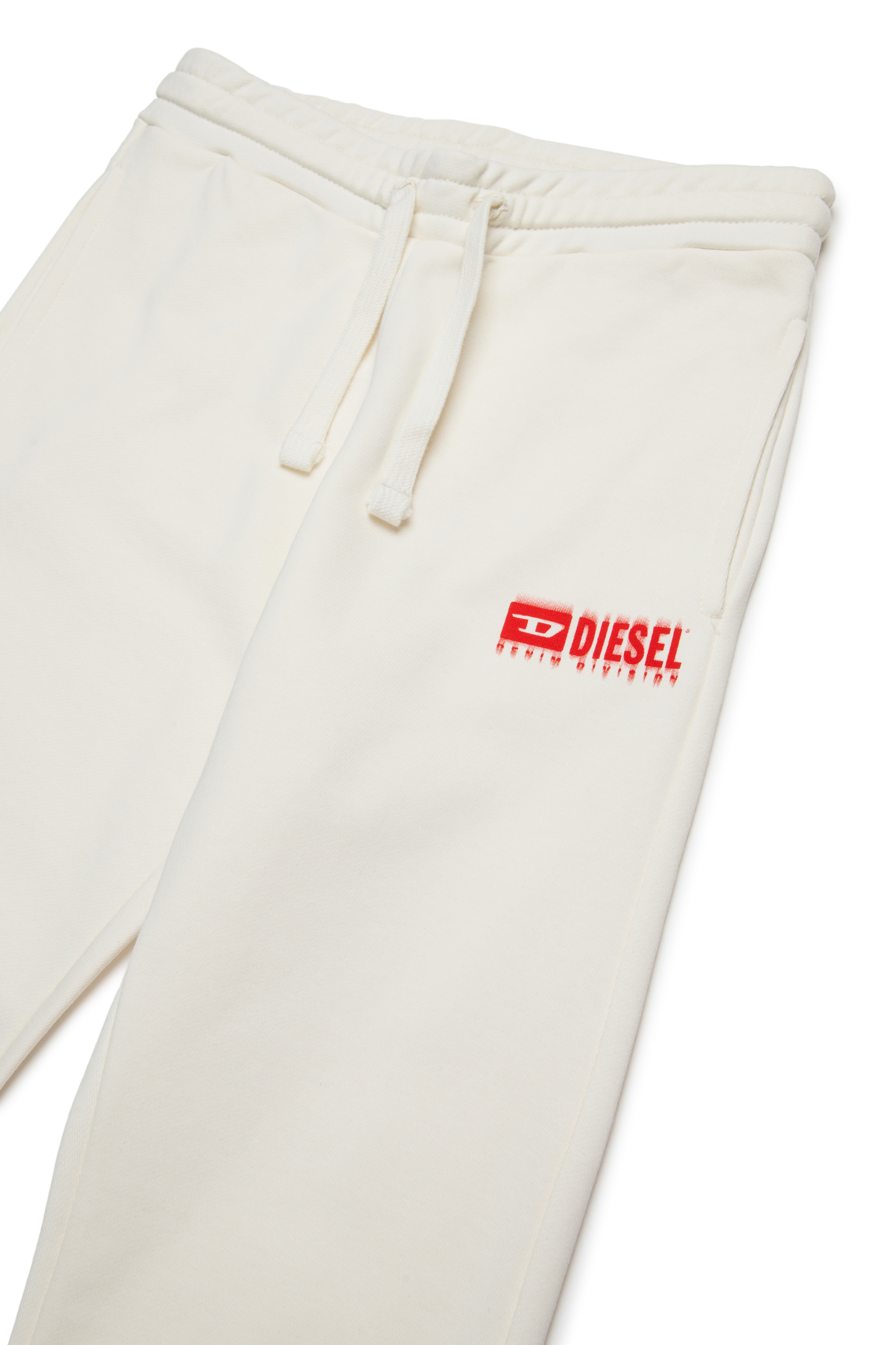 Diesel - PBASE, Pantaloni tuta con logo sbavato Uomo in Bianco - 3