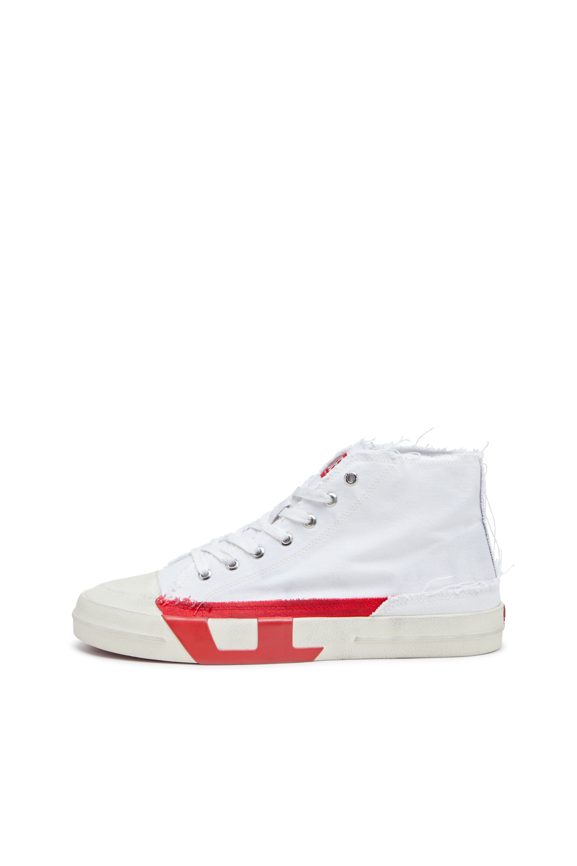 Diesel - S-D-VERSE MID, S-D-Verse-Sneaker high-top in canvas effetto dirt Uomo in Multicolor - 7