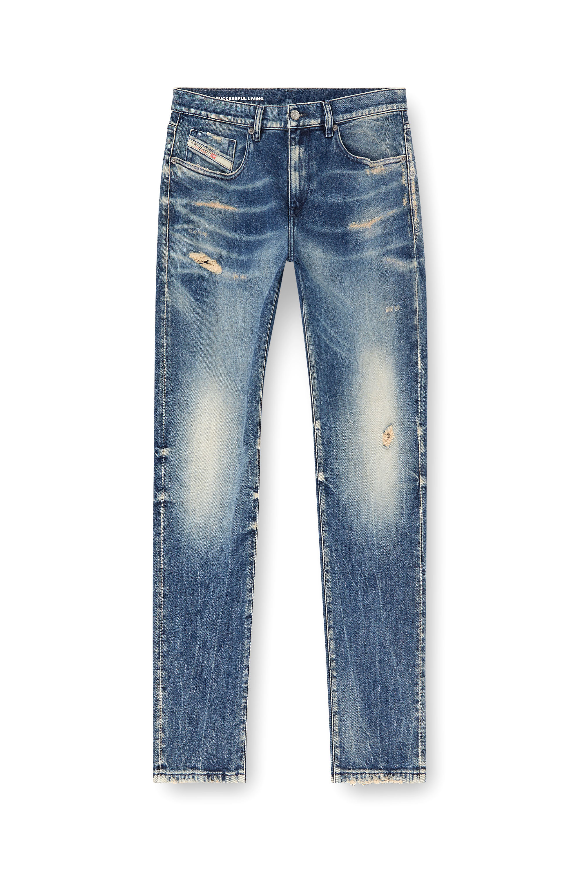 Diesel - Man's Slim Jeans 2019 D-Strukt 007Y6, Dark Blue - 3