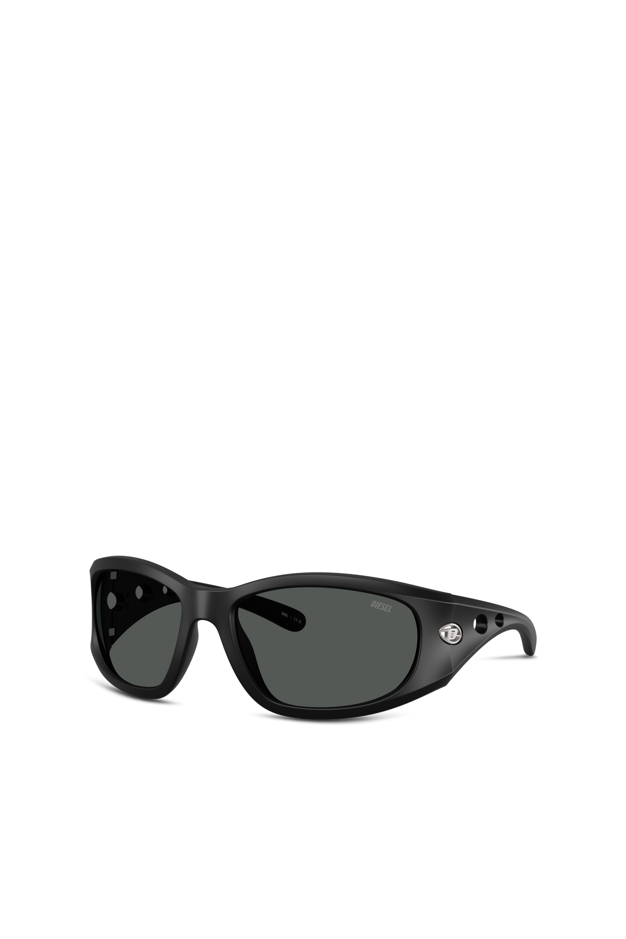 Diesel - 0DL3012U, Occhiali da sole rettangolari Unisex in Nero - 1