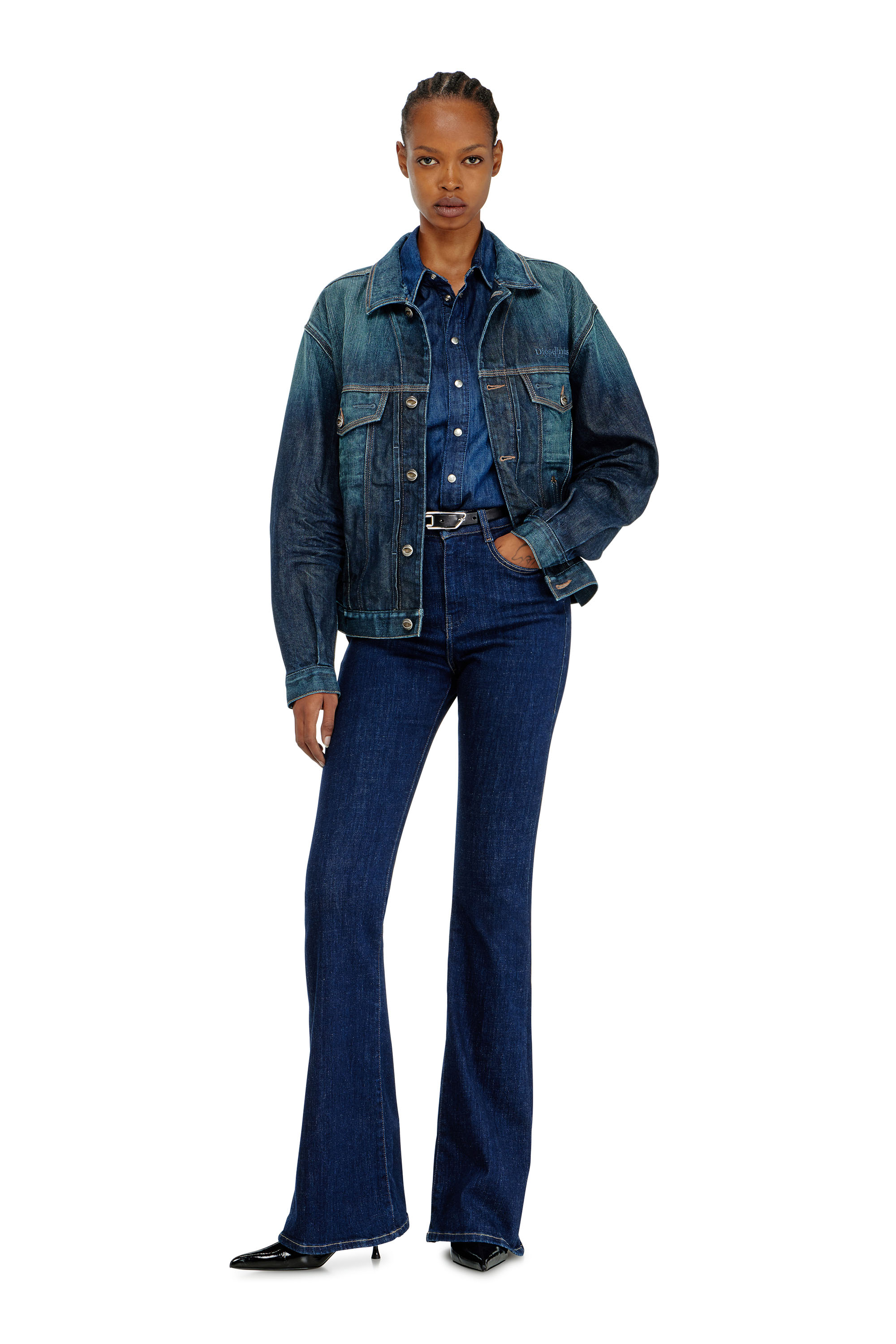 Diesel - D-DENVER-CL, Trucker jacket in denim selvedge Unisex in Blu - 2