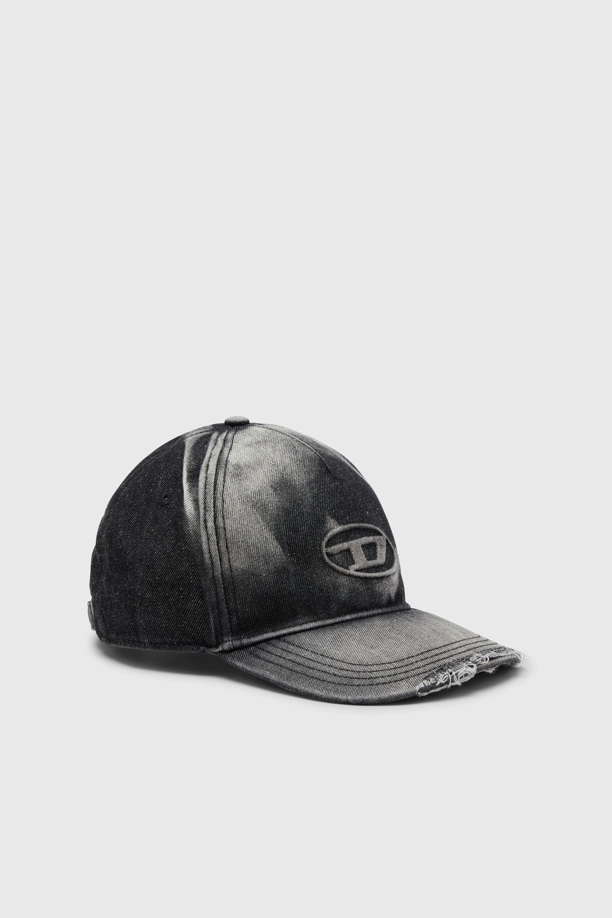 Diesel - C-SEYMON-BLACK, Cappello da baseball in denim distressed Uomo in Nero - 1