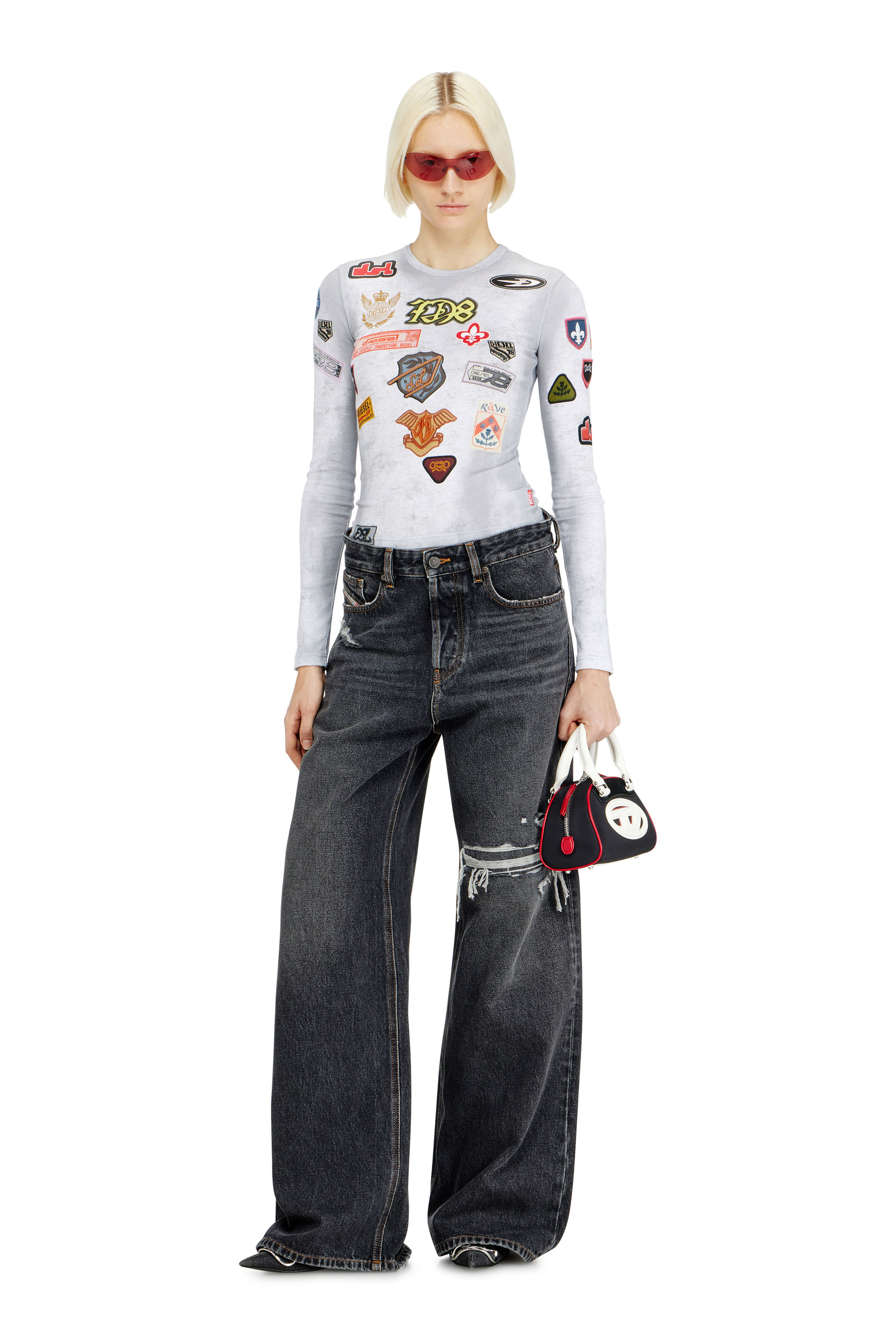 Diesel - Relaxed Jeans 1996 D-Sire 007F6 Unisex, Nero/Grigio scuro - Image 3