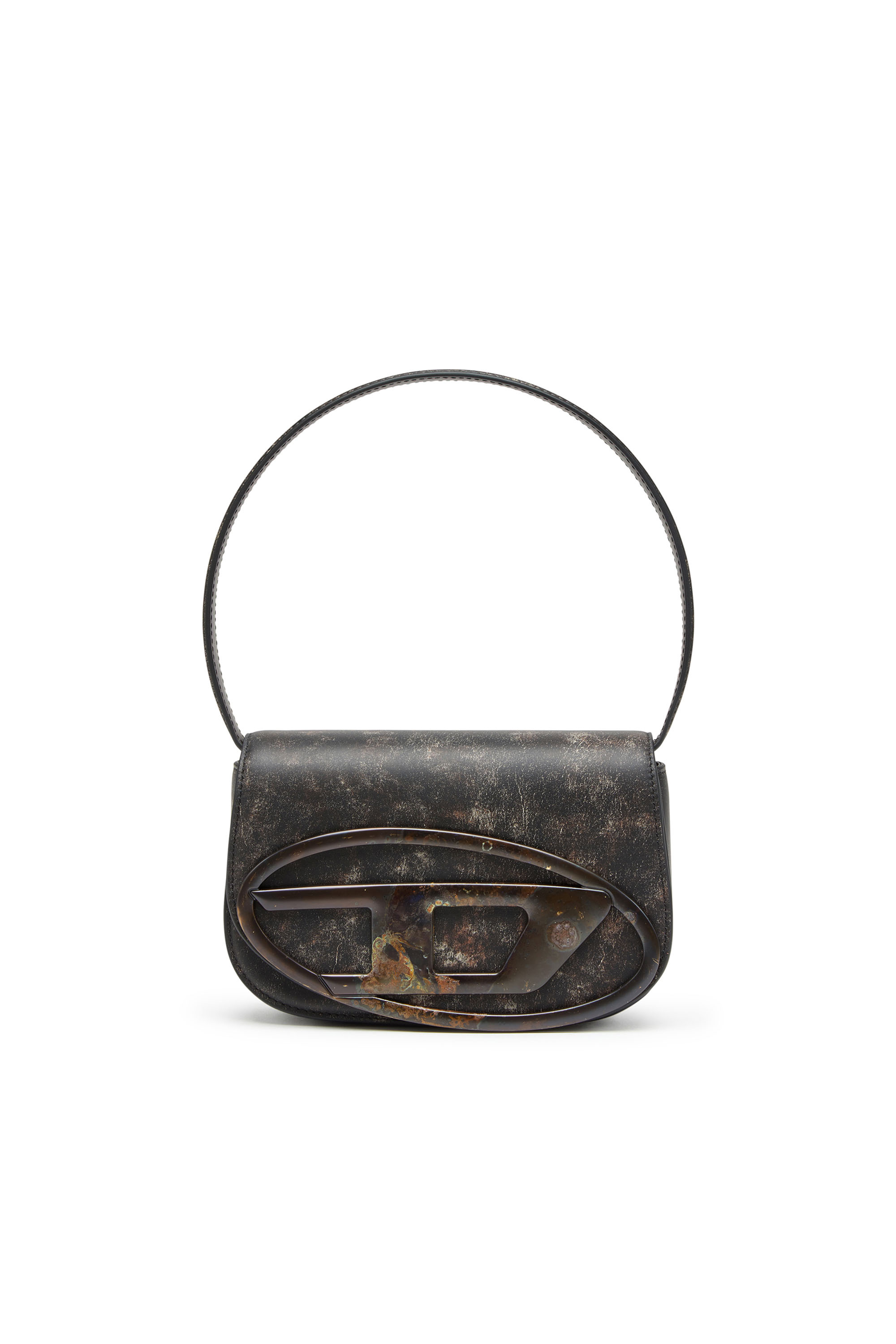 Diesel - 1DR, 1DR-Iconica borsa a spalla in pelle distressed Donna in Marrone - 1