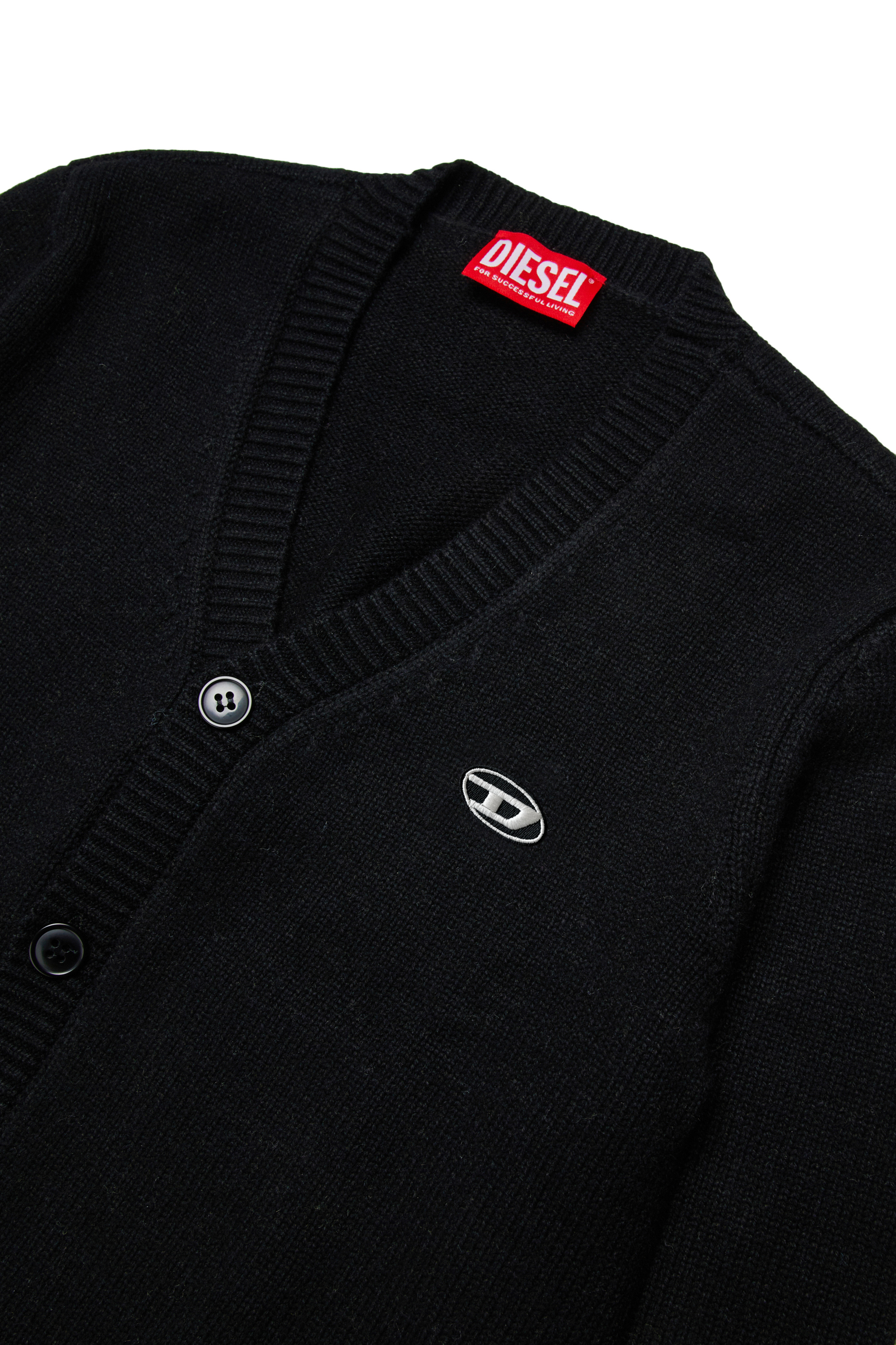 Diesel - KRAMCARDIGAN, Cardigan in lana Uomo in Nero - 3