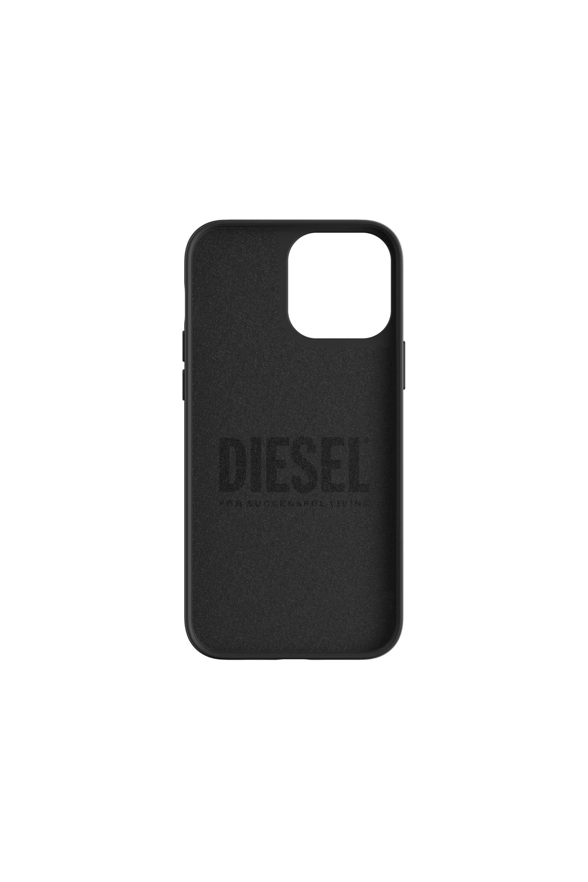 Diesel - 48873 STANDARD CASE, Custodia sagomata con logo per iPhone 13 Pro Max Unisex in Nero - 4