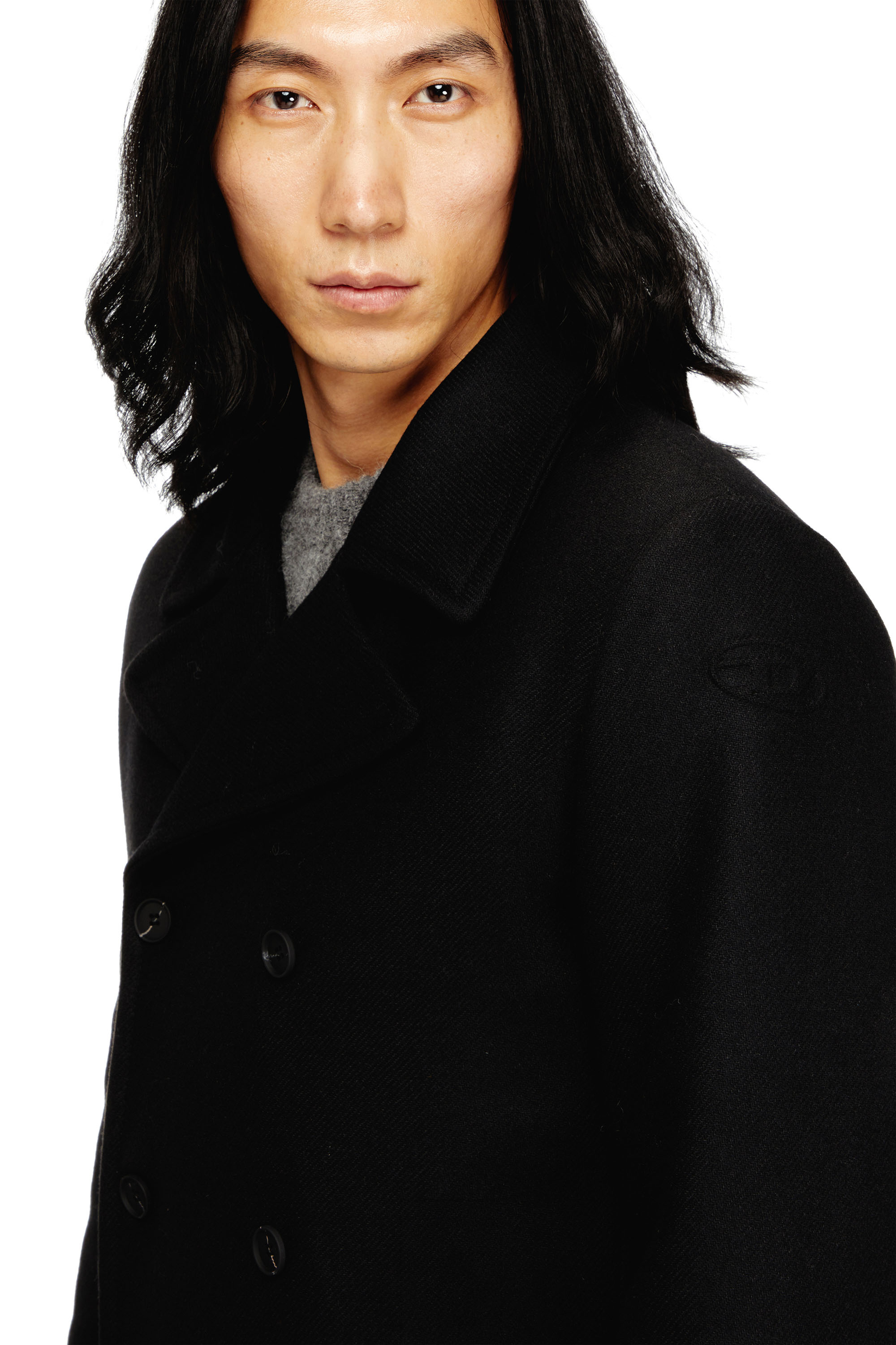 Diesel - W-HALEY-WRD, Caban in panno di lana tecnica Uomo in ToBeDefined - 4