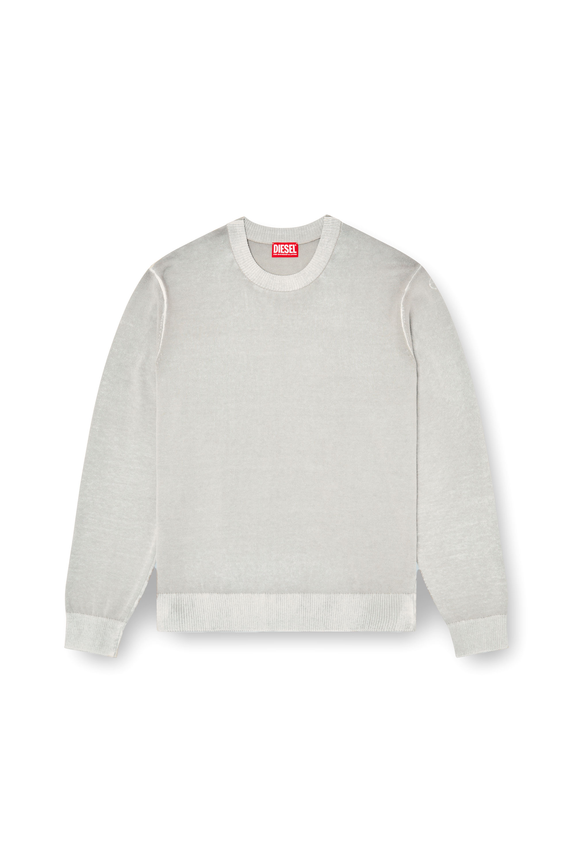 Diesel - K-LARENCE-B, Maglia in cotone stampata al contrario Uomo in Grigio - 3