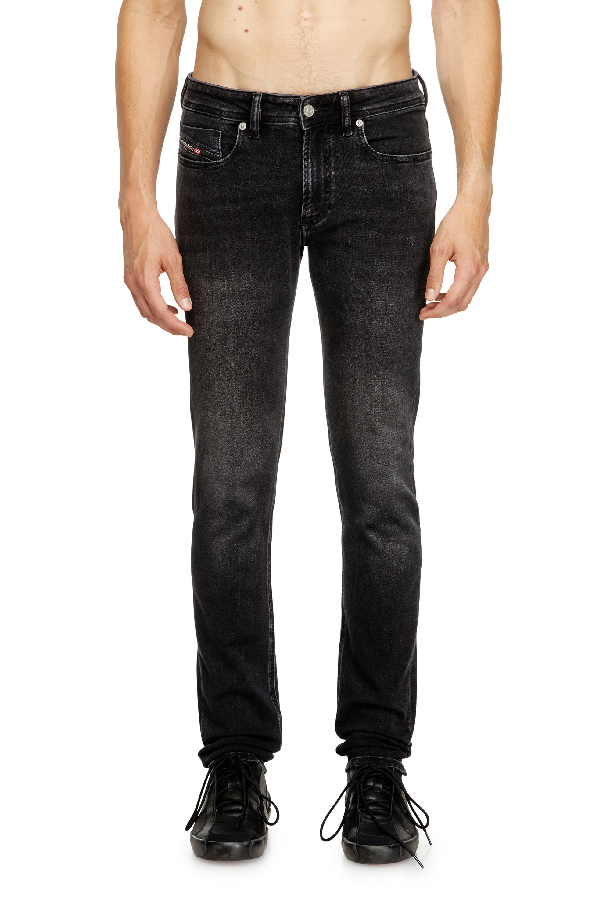 Diesel - Skinny Jeans 1979 Sleenker 0DBDN Uomo, Nero/Grigio scuro - Image 1