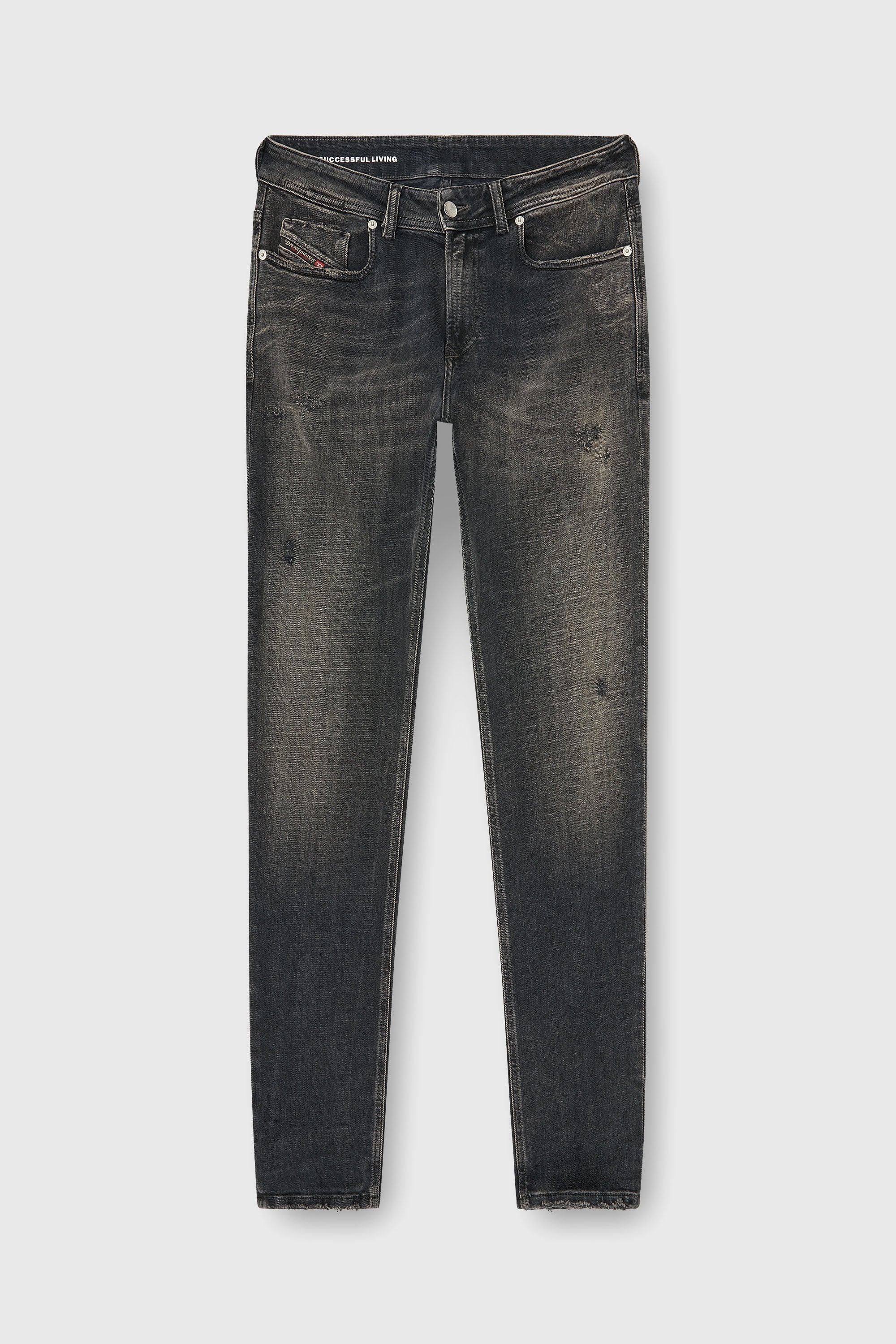 Diesel - Skinny Jeans 1979 Sleenker 09P77 Uomo, Nero/Grigio scuro - Image 2