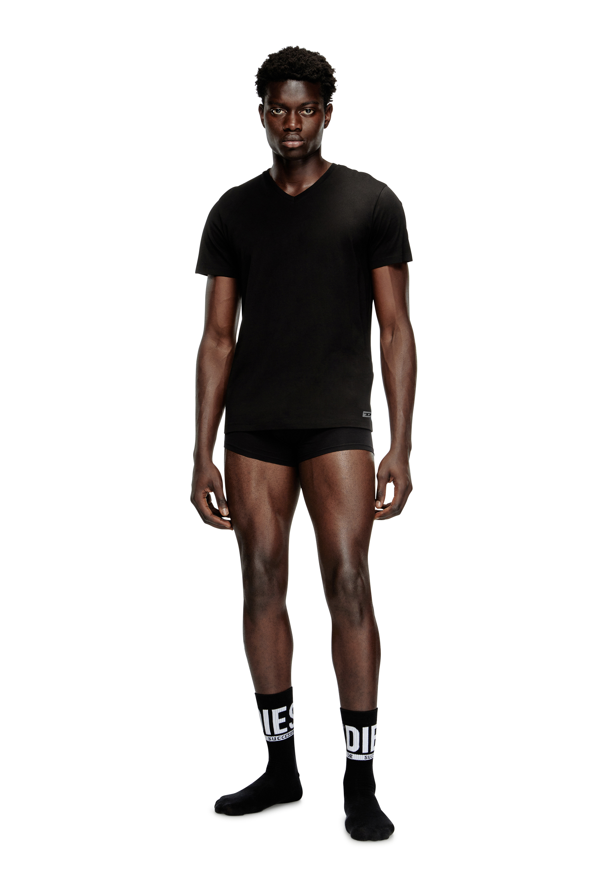 Diesel - MICHAEL-D-BOX-3PACK, Set da tre di T-shirt con scollo a V Uomo in Nero - 3