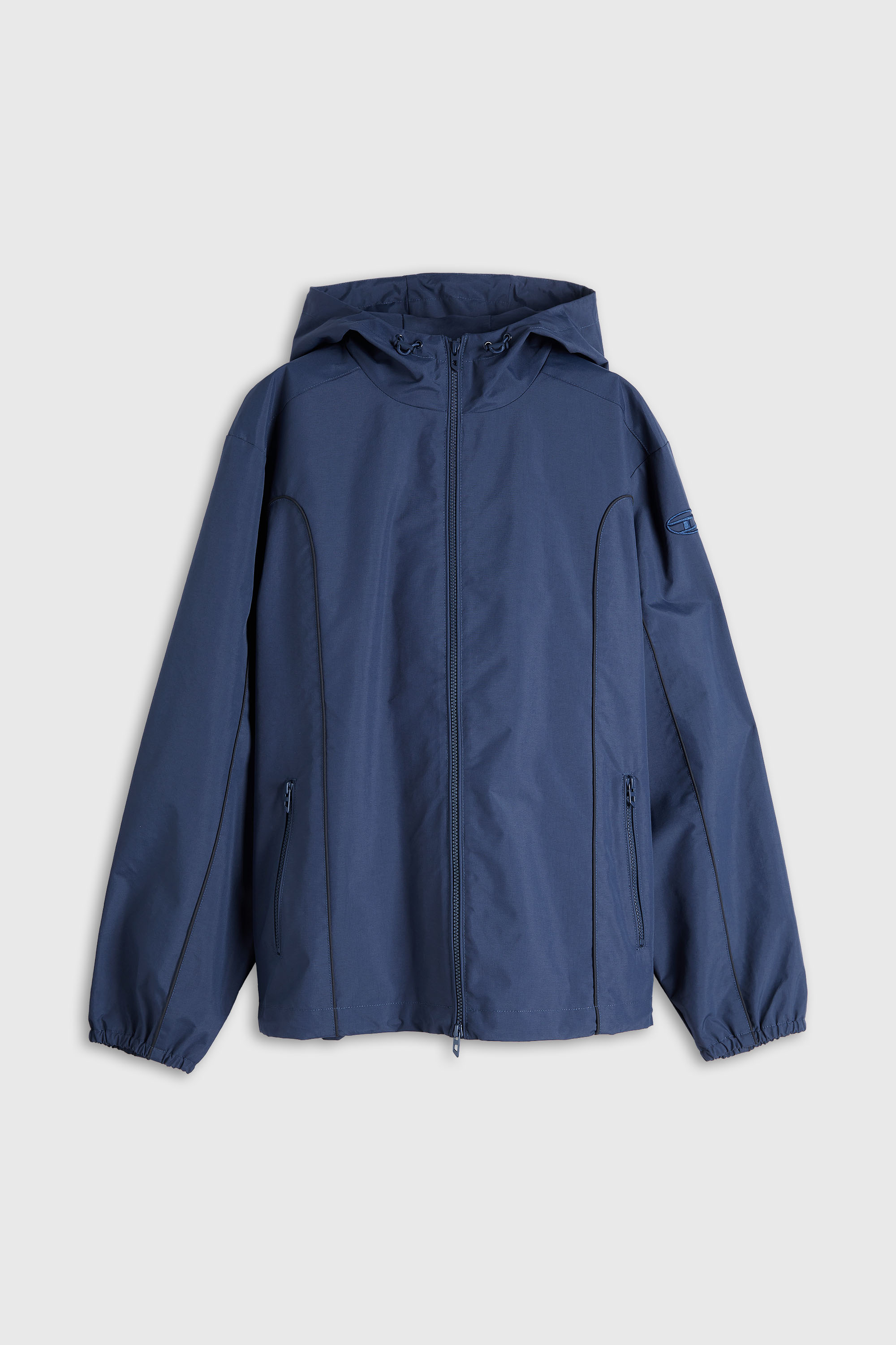 Diesel - J-HIVES-WRD, Giacca a vento con piping a contrasto Uomo in Blu - 2