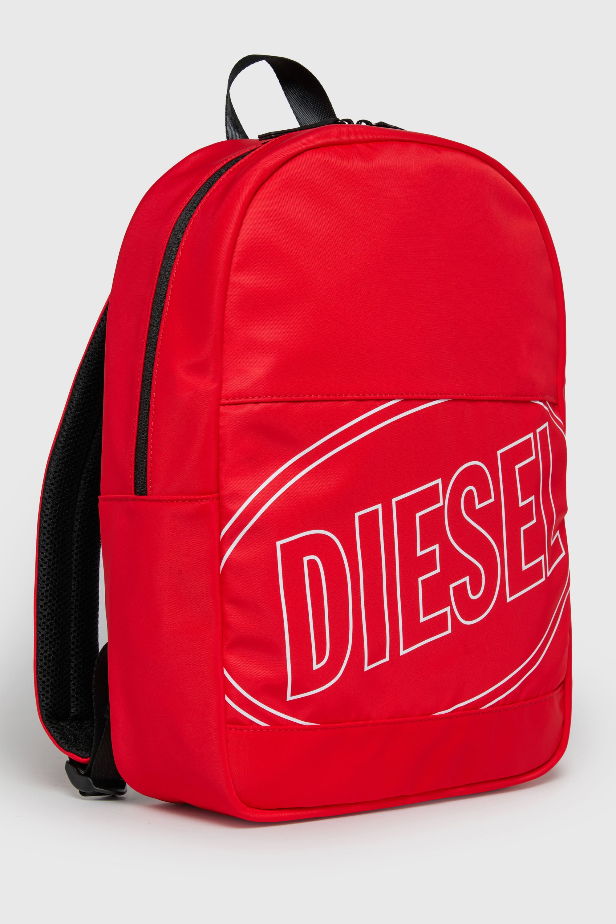 Diesel - WCIRCLE, WCIRCLE - Zaino in nylon con stampa logo Uomo in Rosso - 3