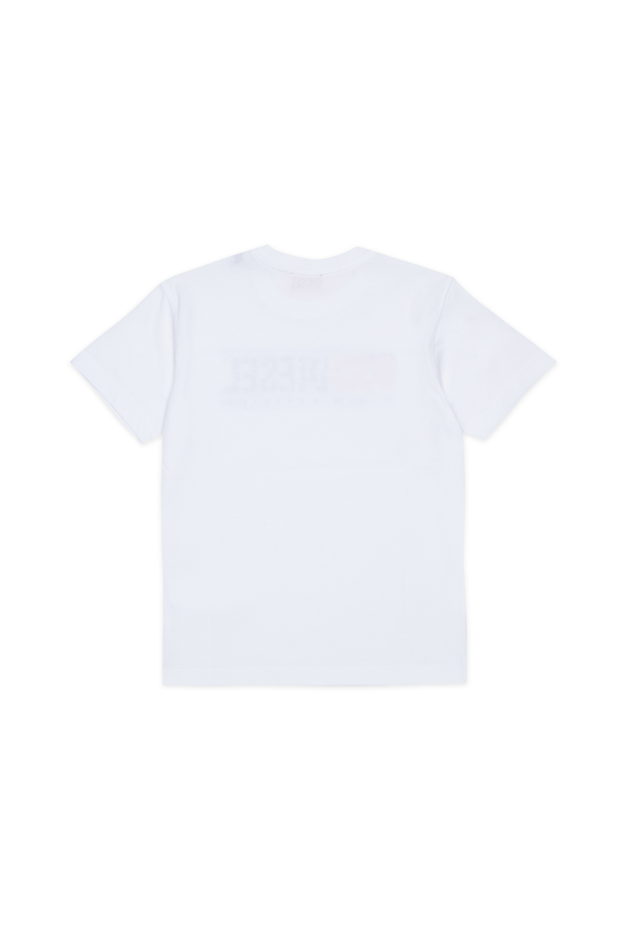 Diesel - TLOMIX, T-shirt con stampa logo distressed Uomo in Bianco - 2