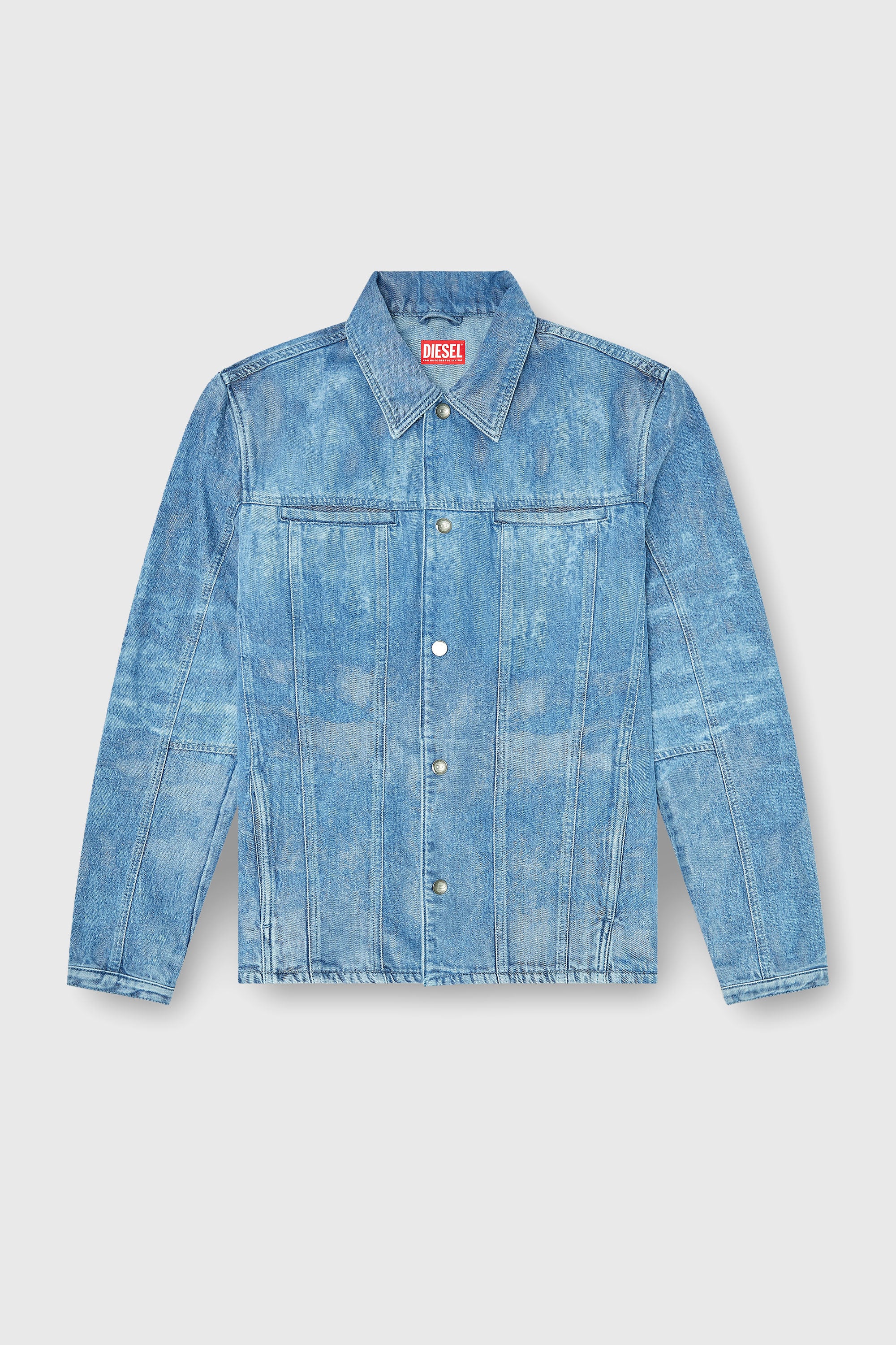 Diesel - D-SERON-FSI, Giacca in satin denim Uomo in Blu - 2