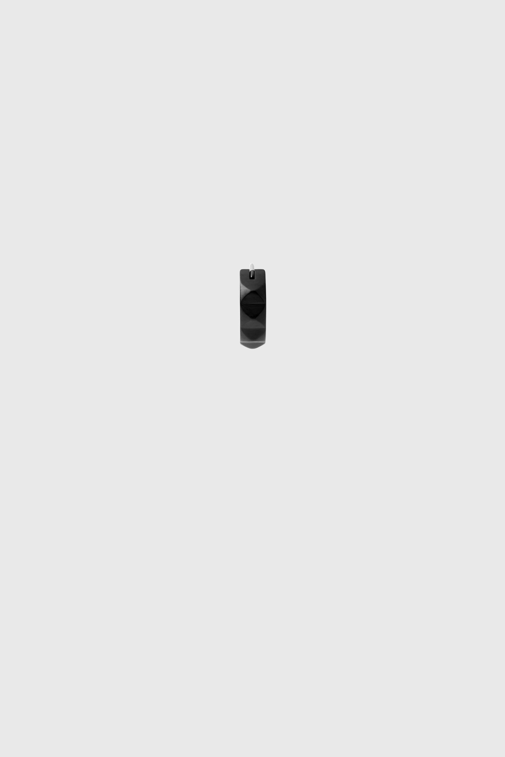 Diesel - DX1273, Orecchino ad anello aderente con borchie in acciaio inossidabile nero Uomo in Nero - 2
