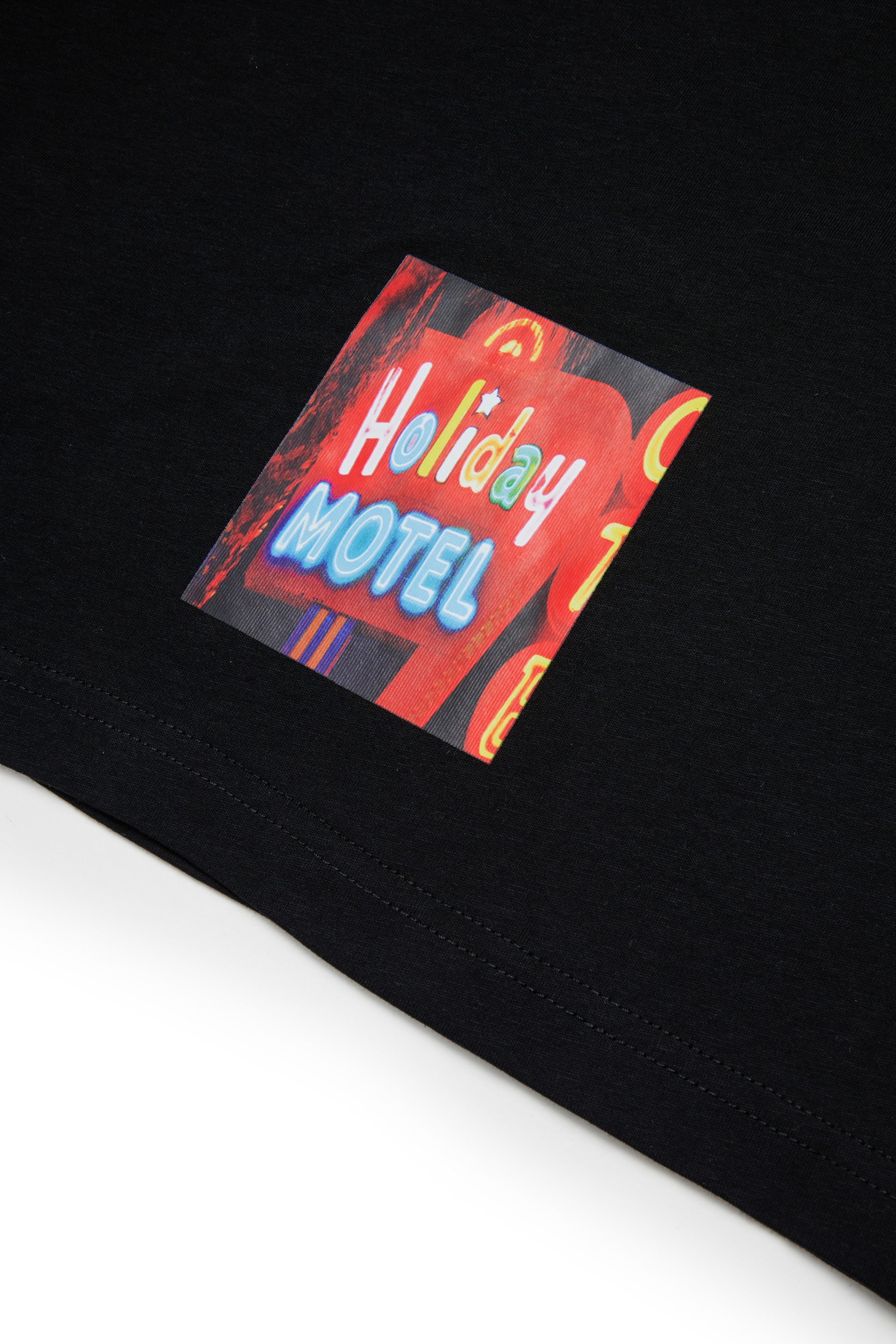 Diesel - TFORMY OVER, T-shirt a manica lunga con stampa foto Uomo in Nero - 4