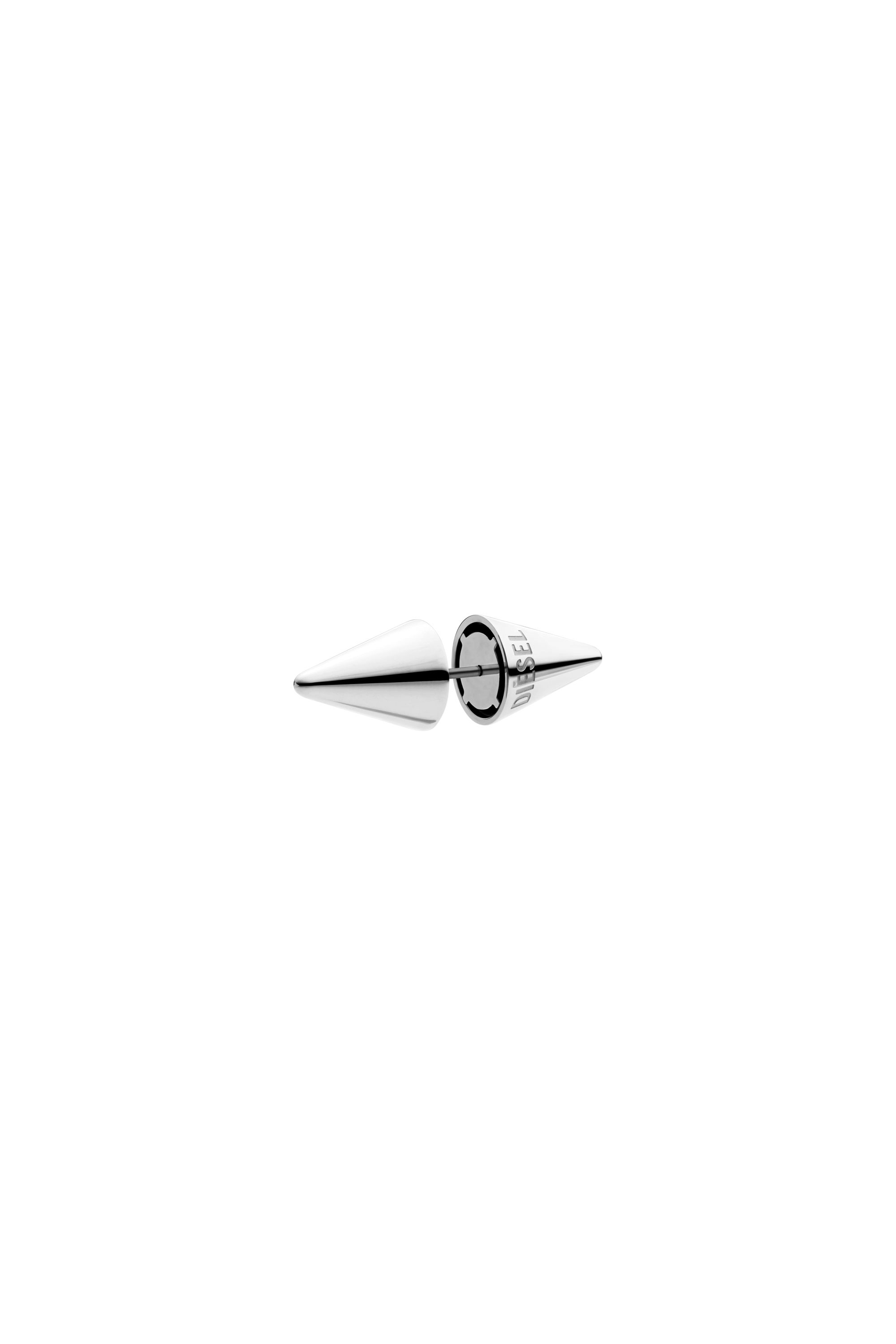 Diesel - DX1640040 JEWELLERY, Orecchino con borchia in acciaio inossidabile Unisex in Argento - 1