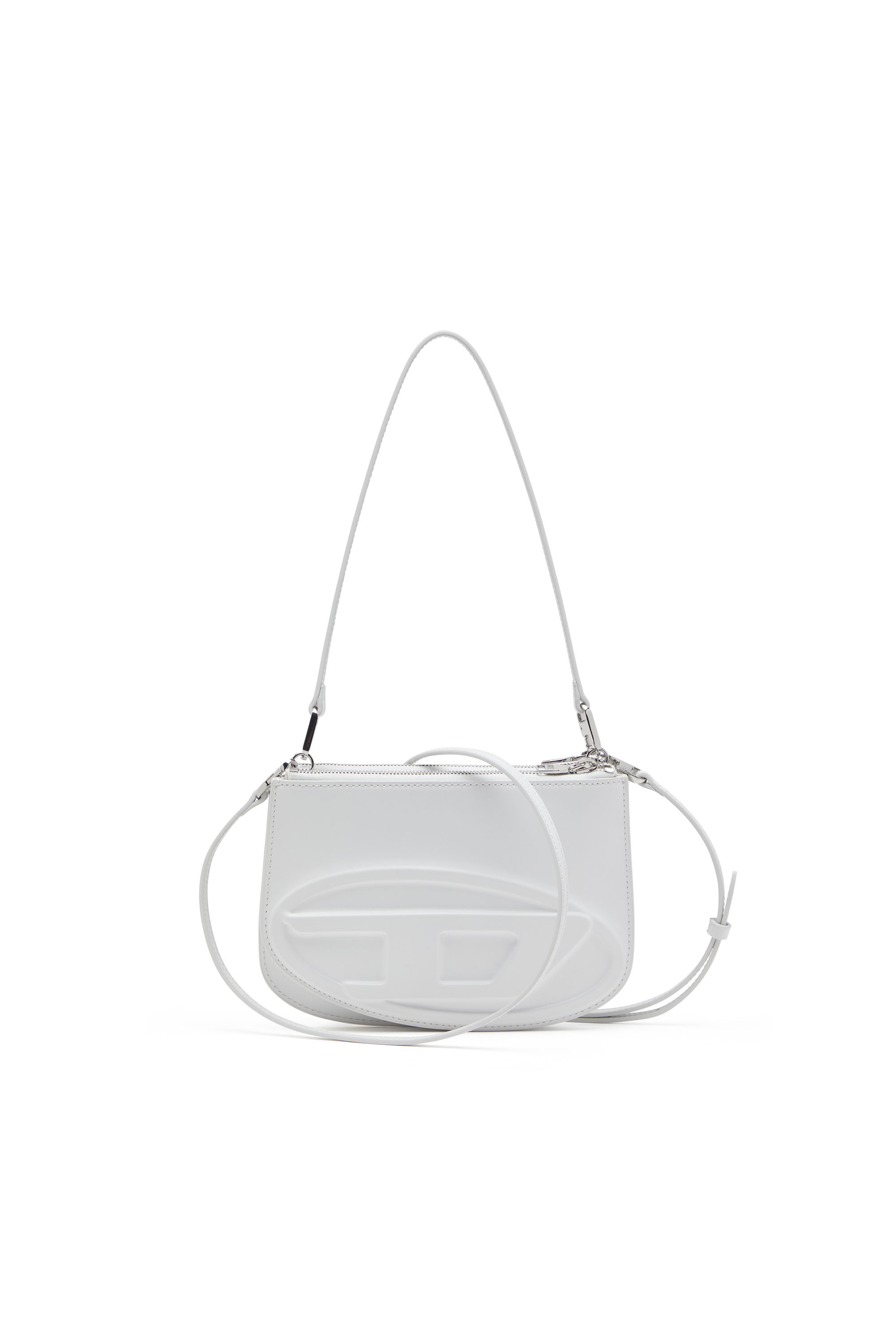 Diesel - 1DR TWIN, 1DR Twin-Borsa a spalla double-pocket in pelle stampata Donna in Bianco - 1