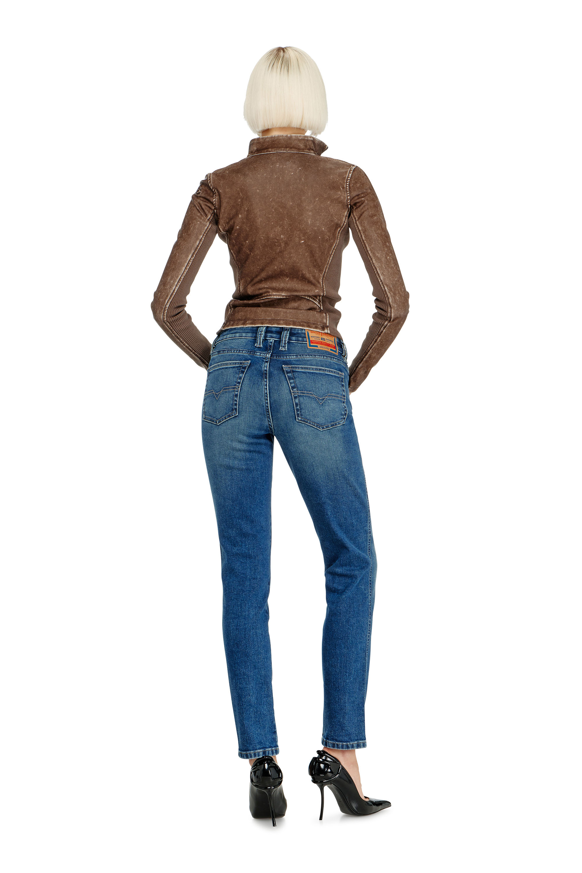Diesel - Slim Jeans 1992 D-Jiann 0DBEE Donna, Blu medio - Image 3