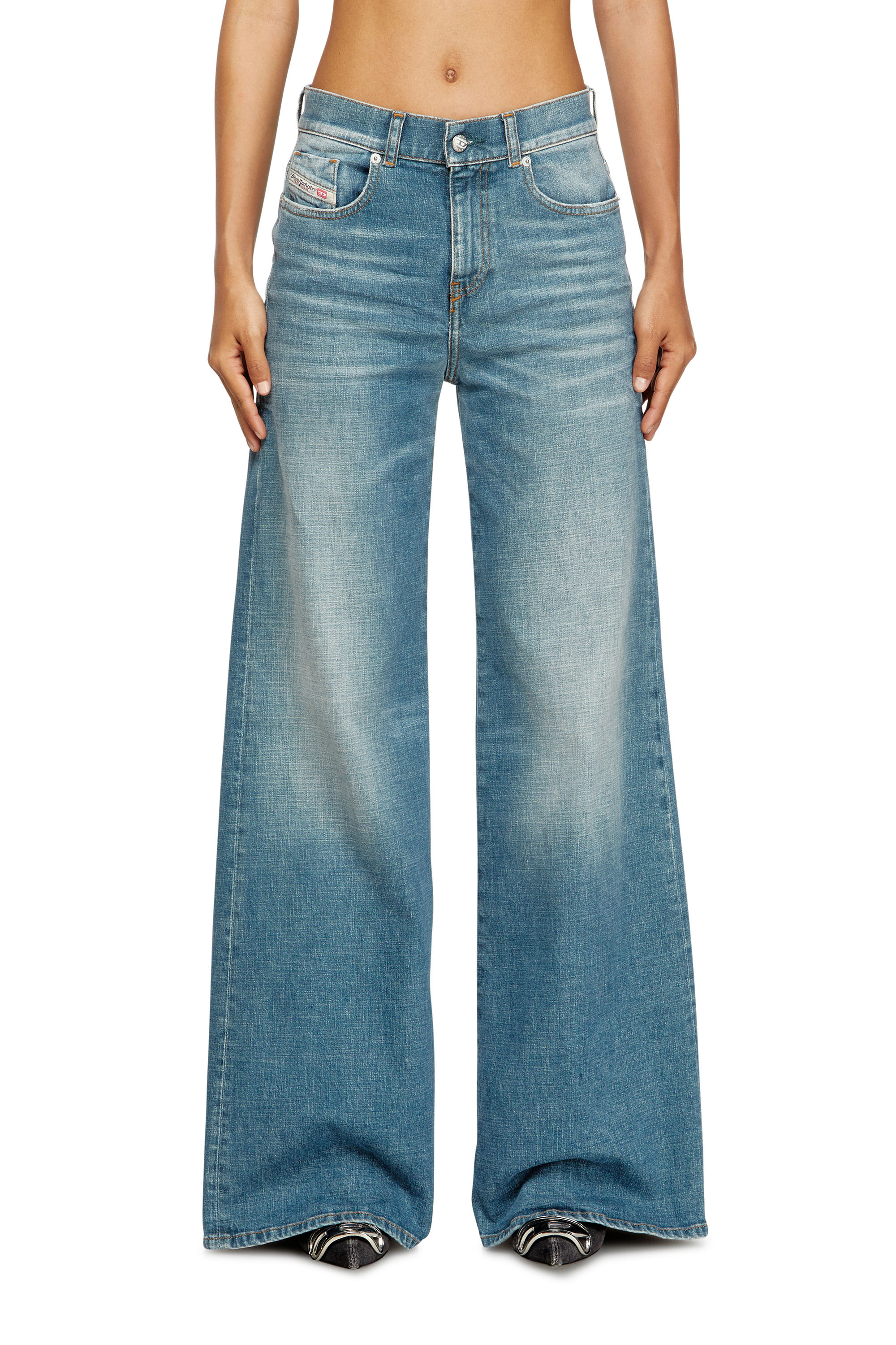 Diesel - Woman's Flare Jeans 1978 D-Akemi 09M58, Medium blue - 1