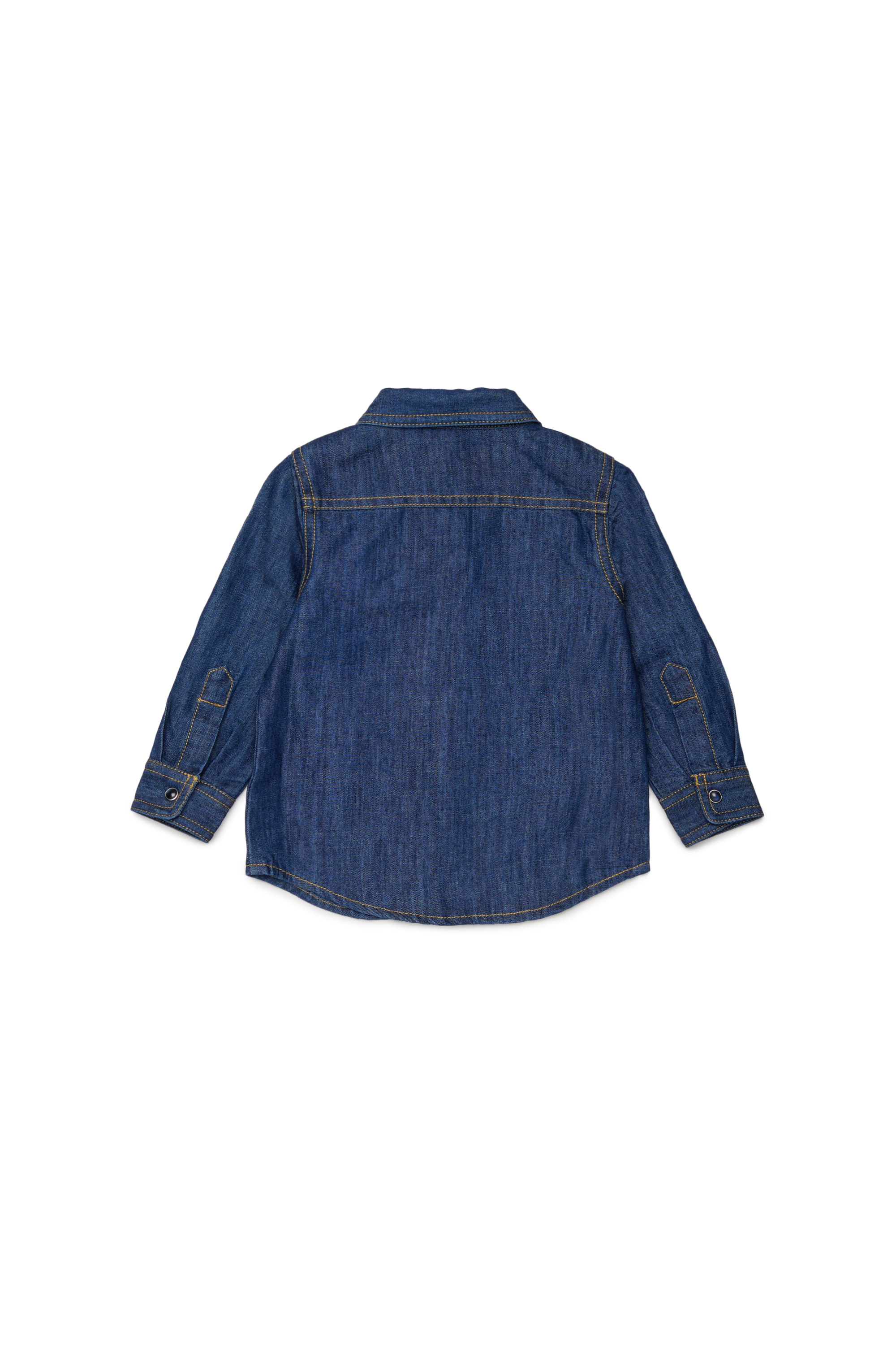 Diesel - CARTOB, Camicia in denim con ricamo logo Uomo in Blu - 2