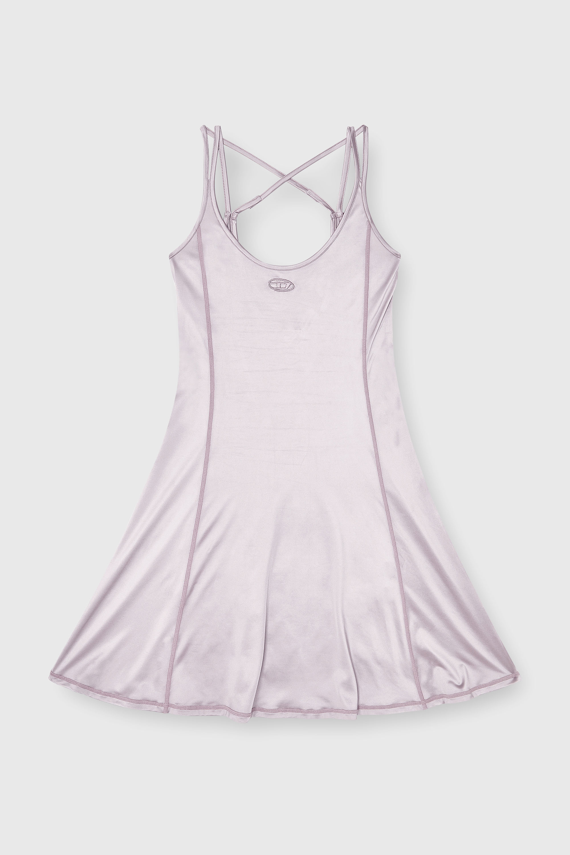 Diesel - D-IMMY, Abito mini fluido con doppie spalline Donna in Viola - 2