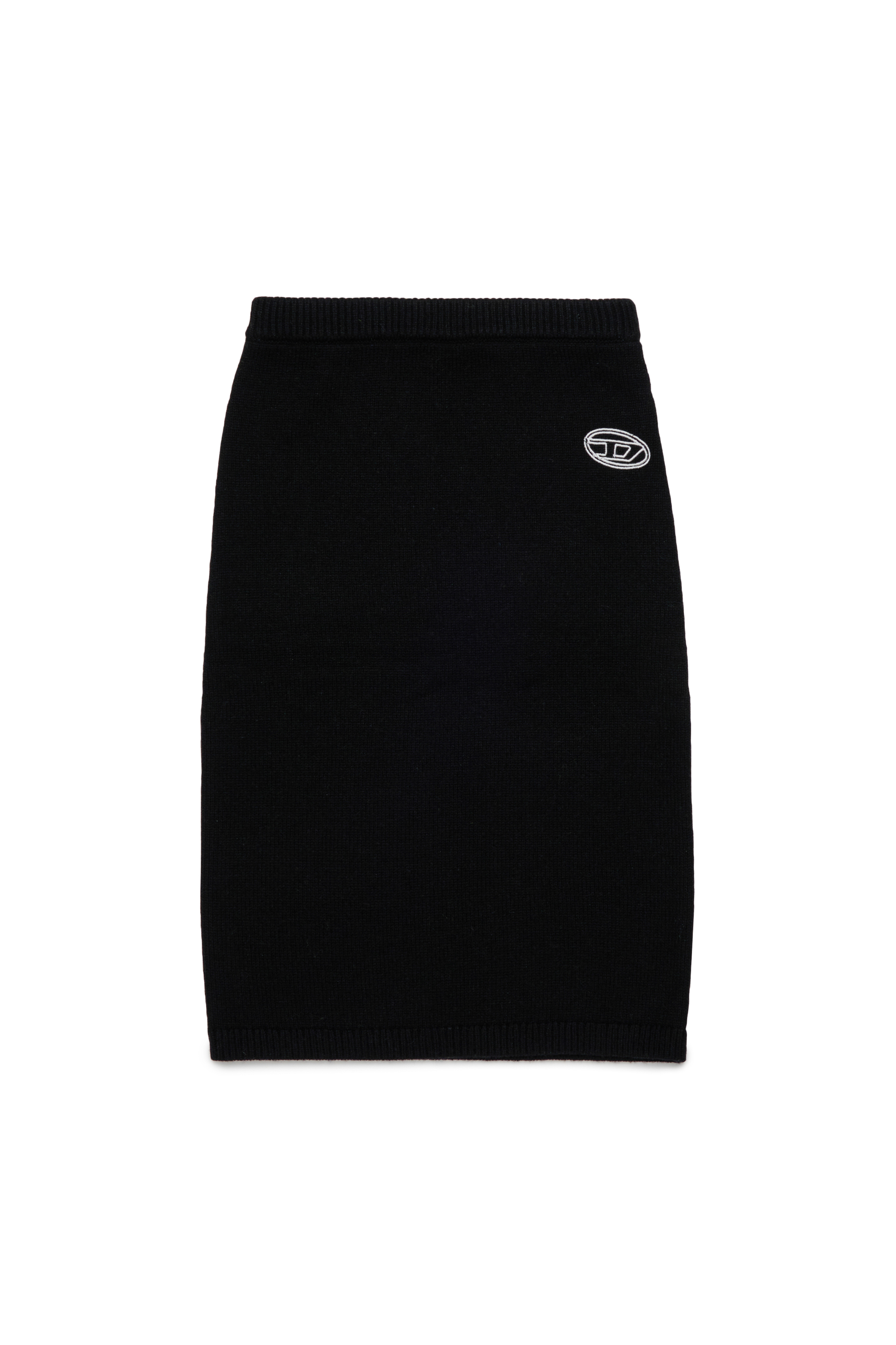 Diesel - GISELLE, Gonna in misto lana con vita elasticizzata Donna in Nero - 1