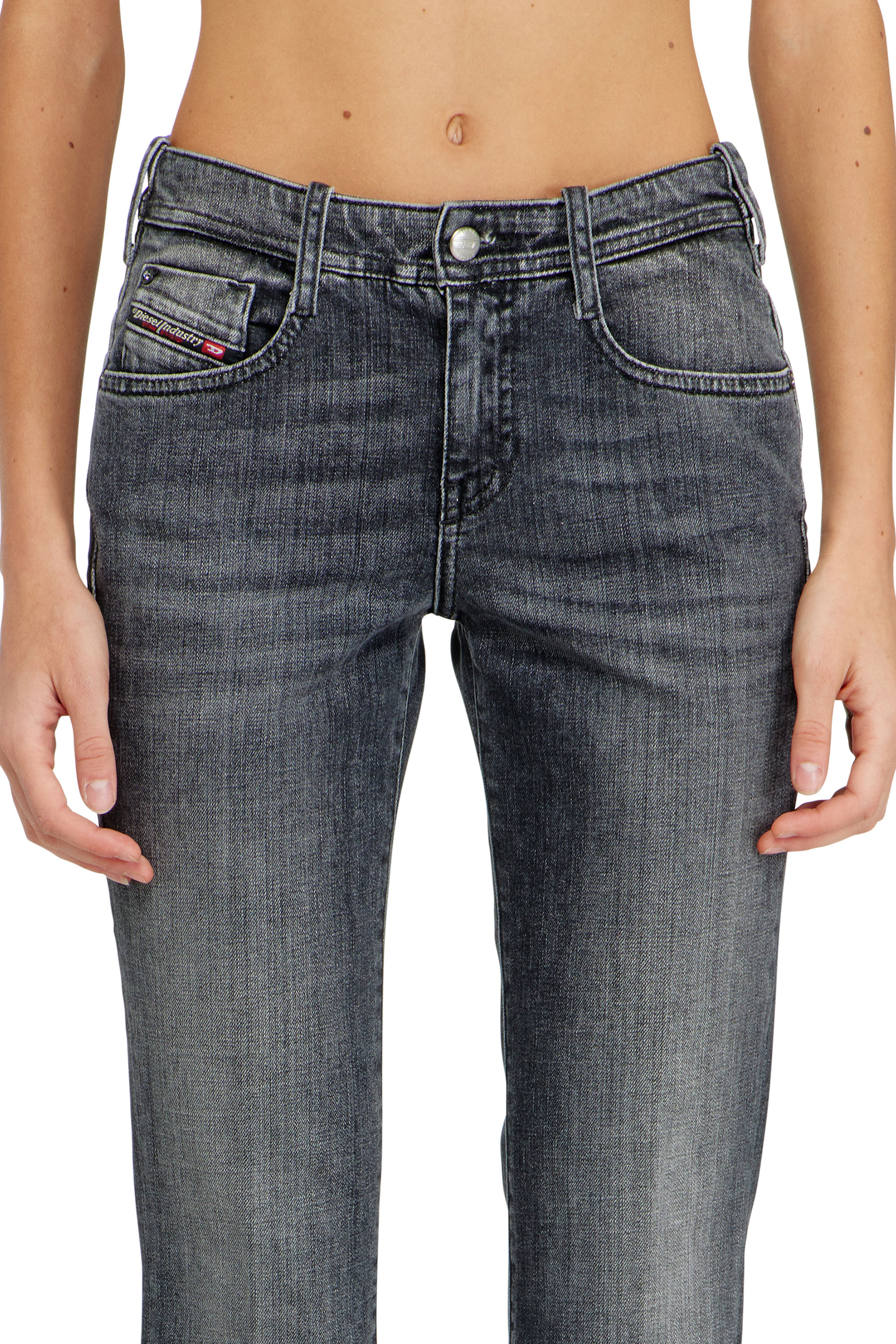 Diesel - Bootcut Jeans 1969 D-Ebbey 09K98 Donna, Nero/Grigio scuro - Image 4