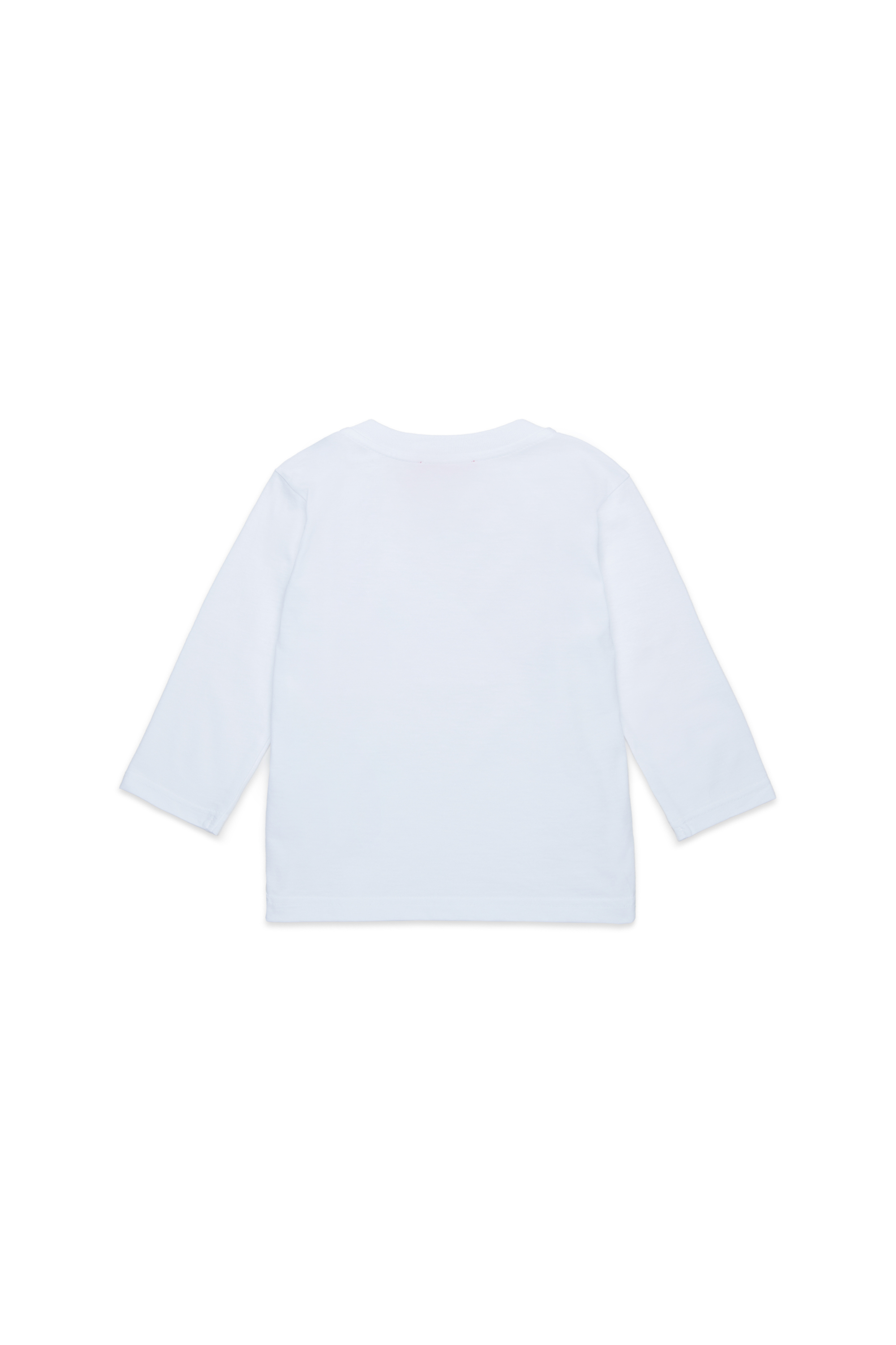 Diesel - TCERBLSB, Maglia a maniche lunghe con logo Oval D Unisex in Bianco - 2