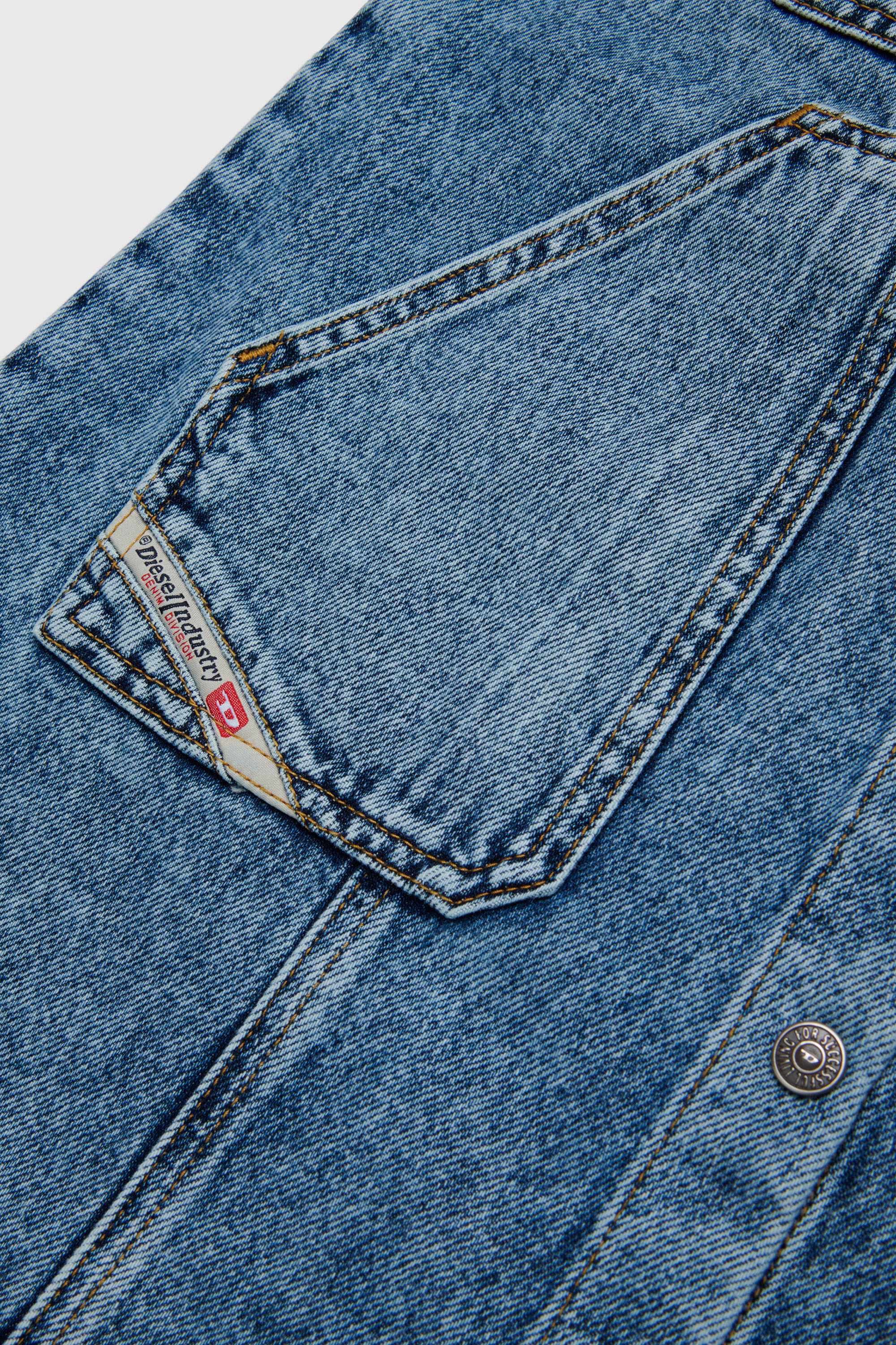 Diesel - DELKA, Abito senza maniche in denim effetto marmorizzato Donna in Blu - 4