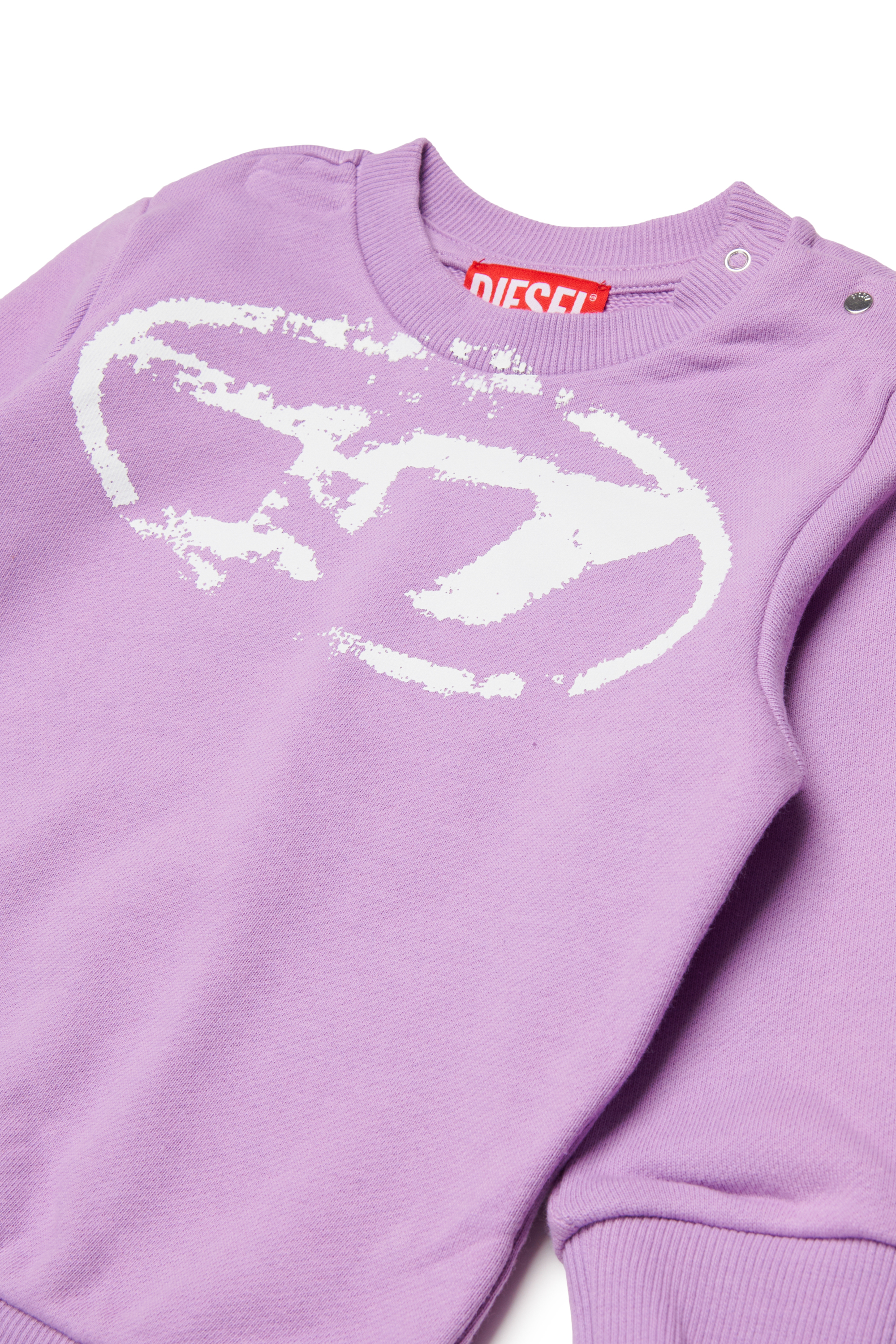 Diesel - SBOXTN5BLONGB-SET, Set abbigliamento baby con logo Oval D usurato Unisex in Viola - 3