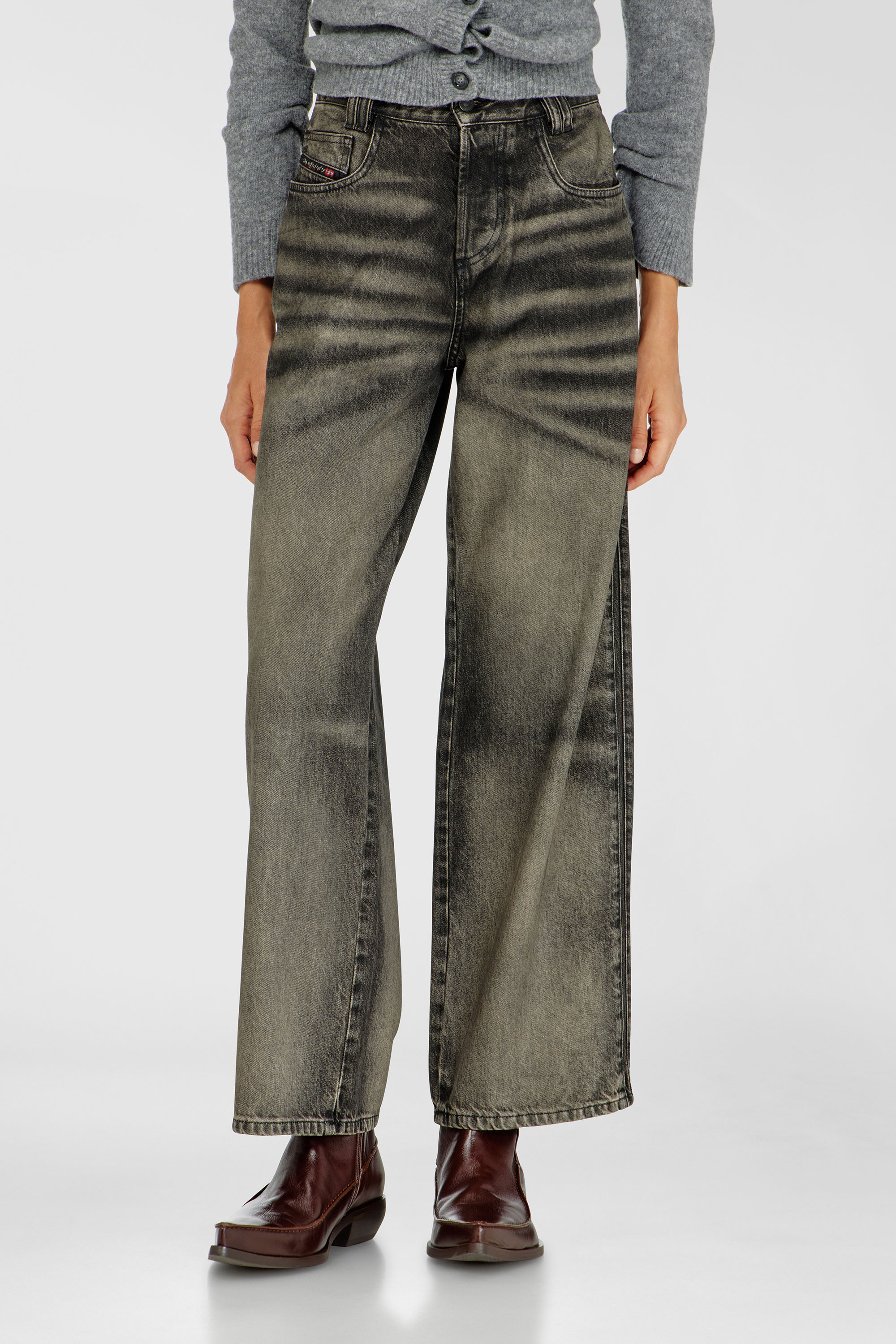 Diesel - Relaxed Jeans 1982 D-Hakou 09R33 Unisex, Nero/Grigio scuro - Image 6