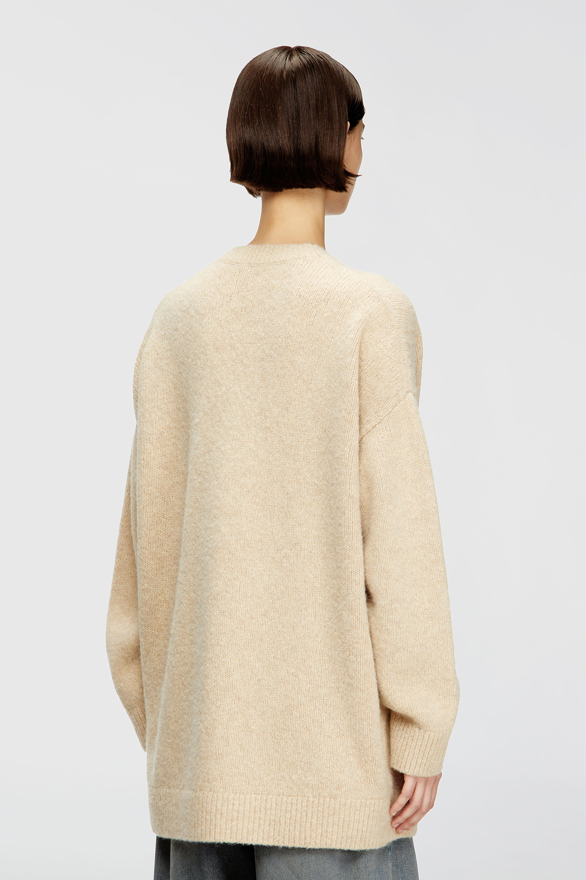 Diesel - M-AREELA, Cardigan in misto lana e alpaca Donna in Beige - 4