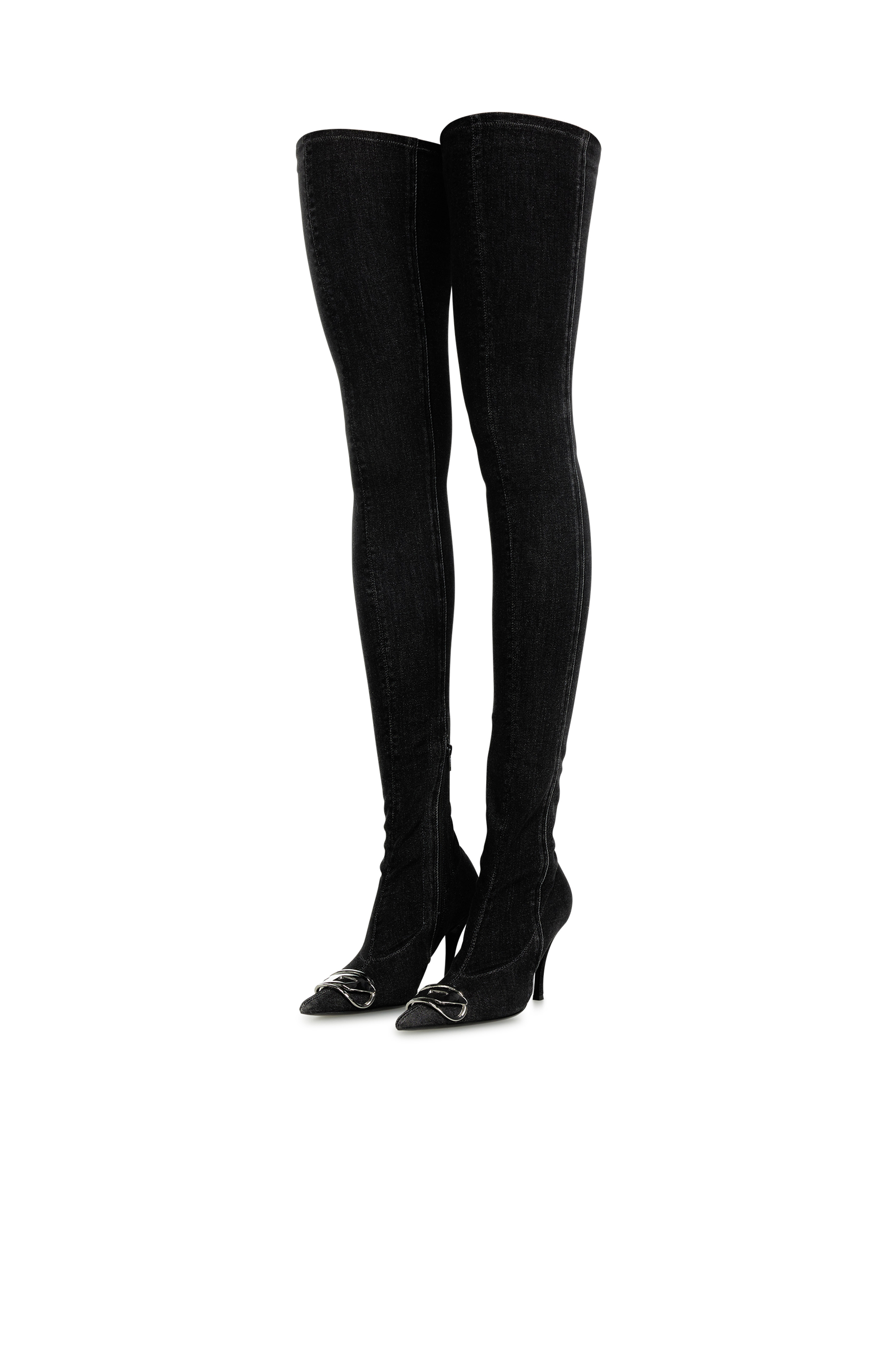 Diesel - D-VENUS TBT D, Stivale cuissardes Donna in Nero - 6