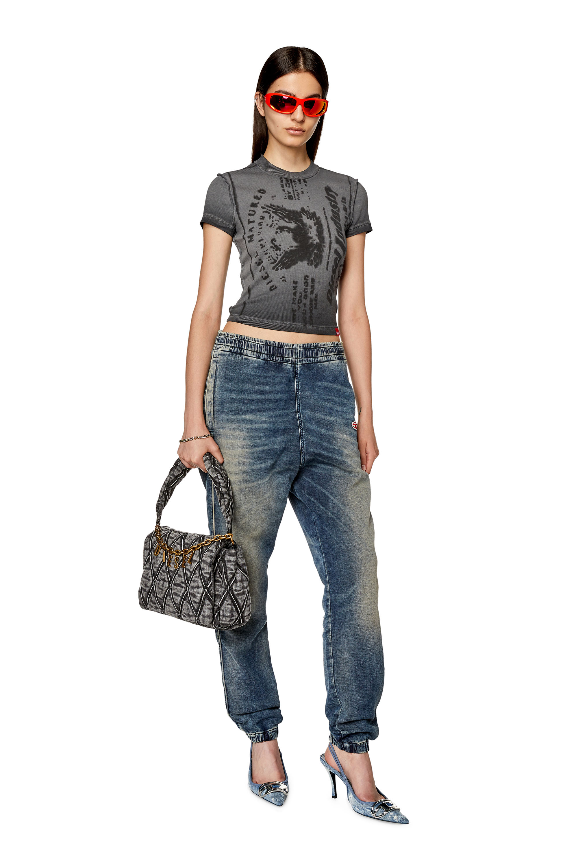 Diesel - Tapered D-Lab Track Denim 068FN, Blu Scuro - Image 4