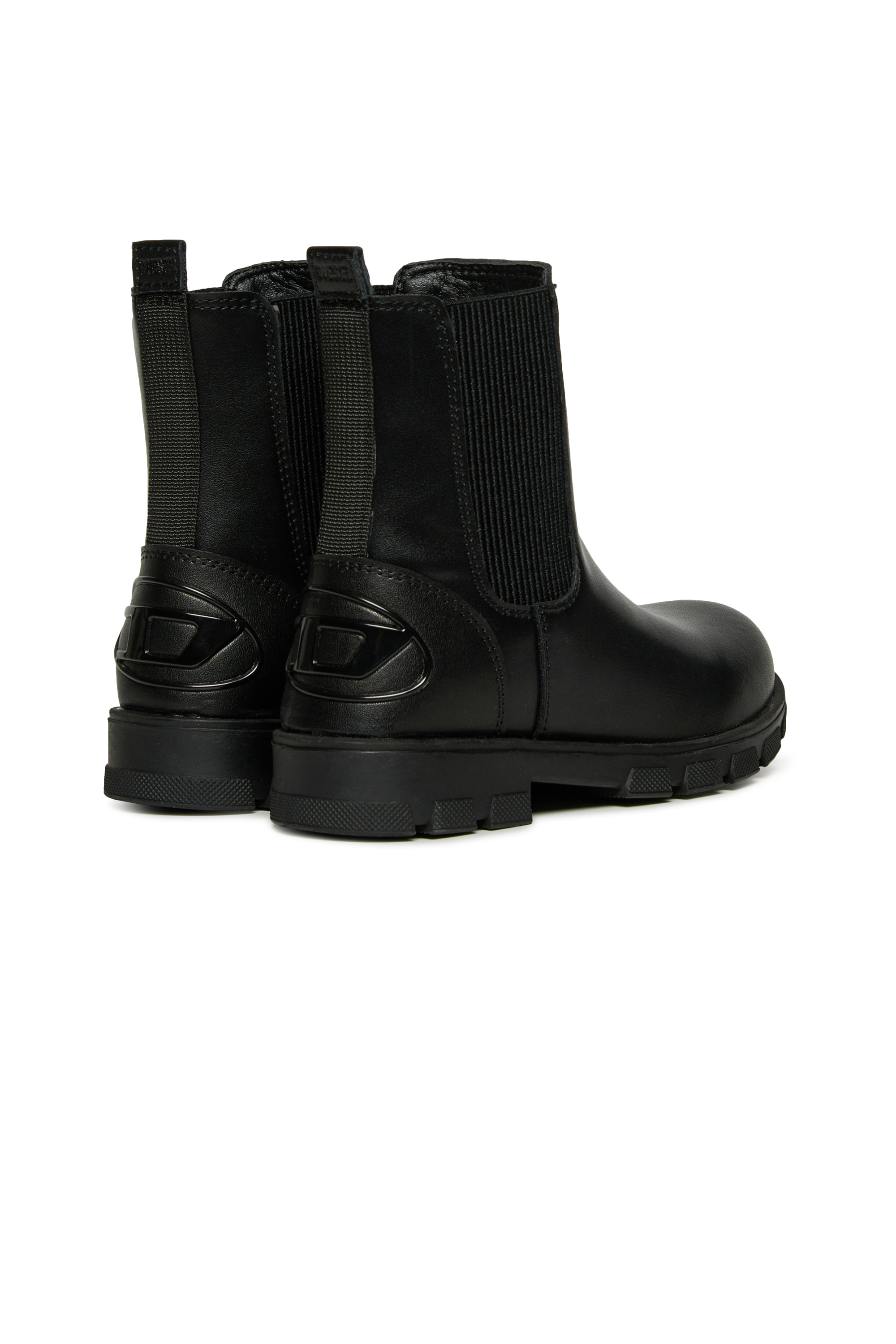 Diesel - D-HAMMER AK ELASTIC, D-Hammer Stivali in pelle Unisex in Nero - 3