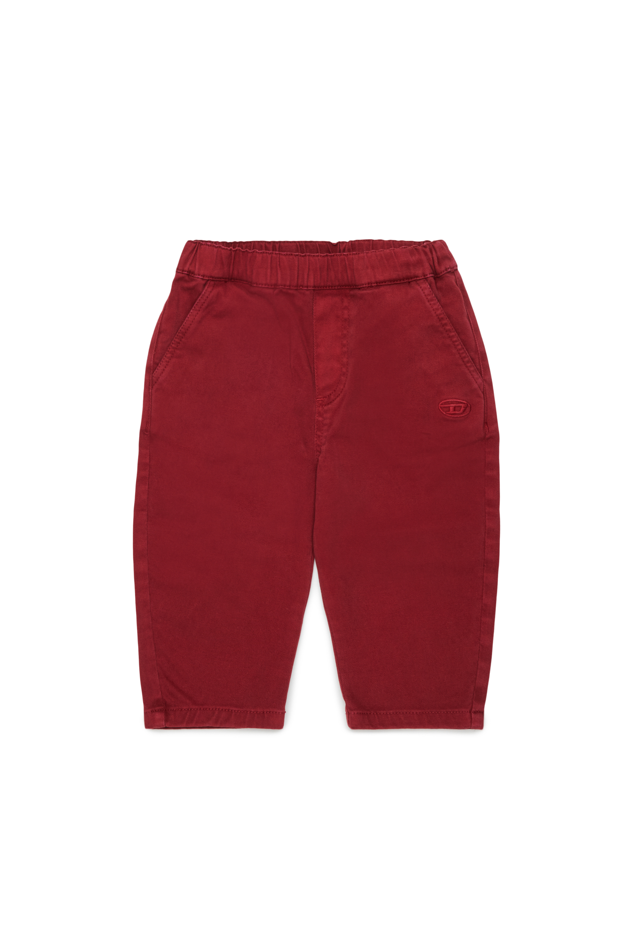 Diesel - PBADIB, Pantaloni in cotone con ricamo Oval D Donna in Rosso - 1