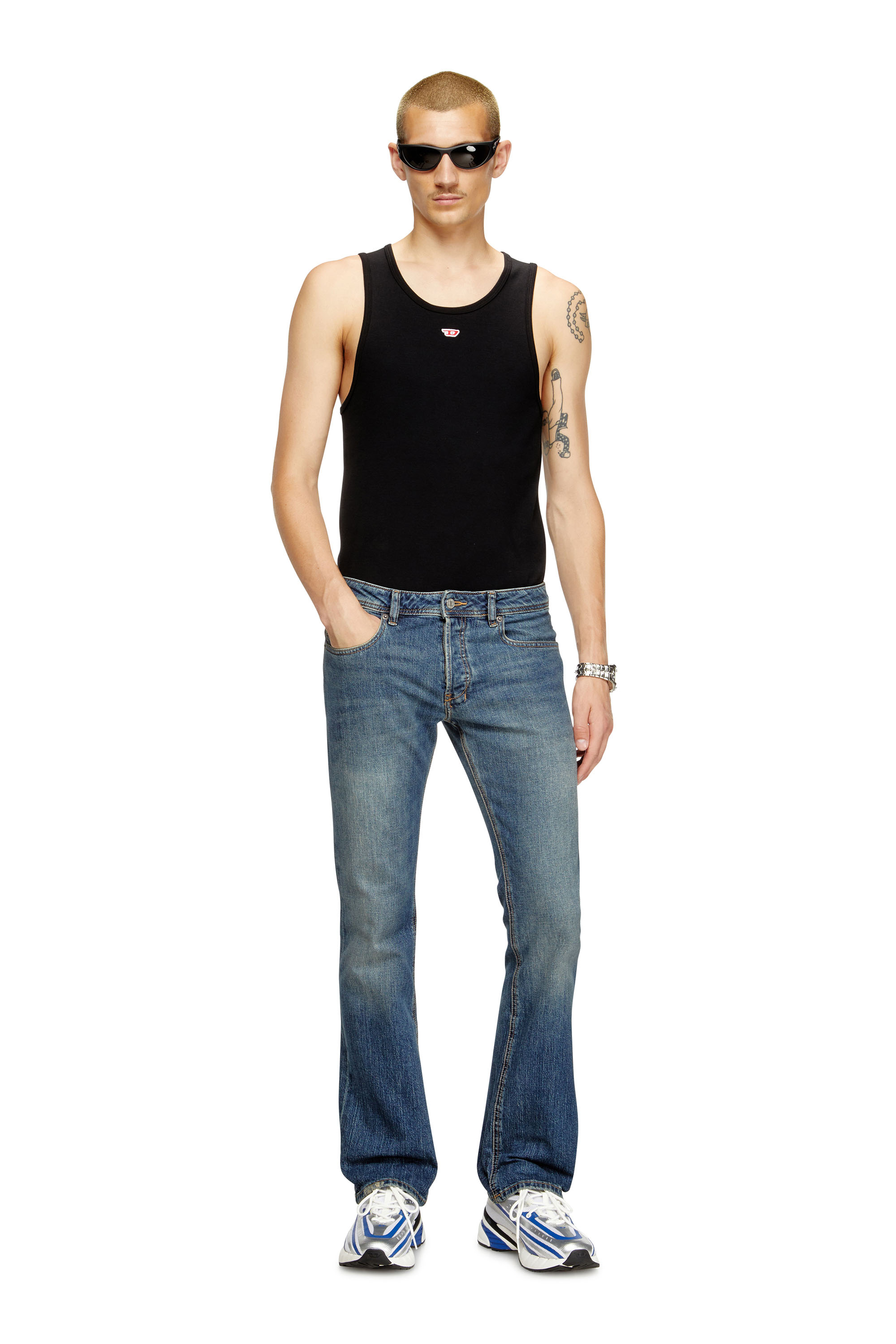 Diesel - Bootcut Jeans 2007 Zatiny 0DBDU Uomo, Blu medio - Image 2