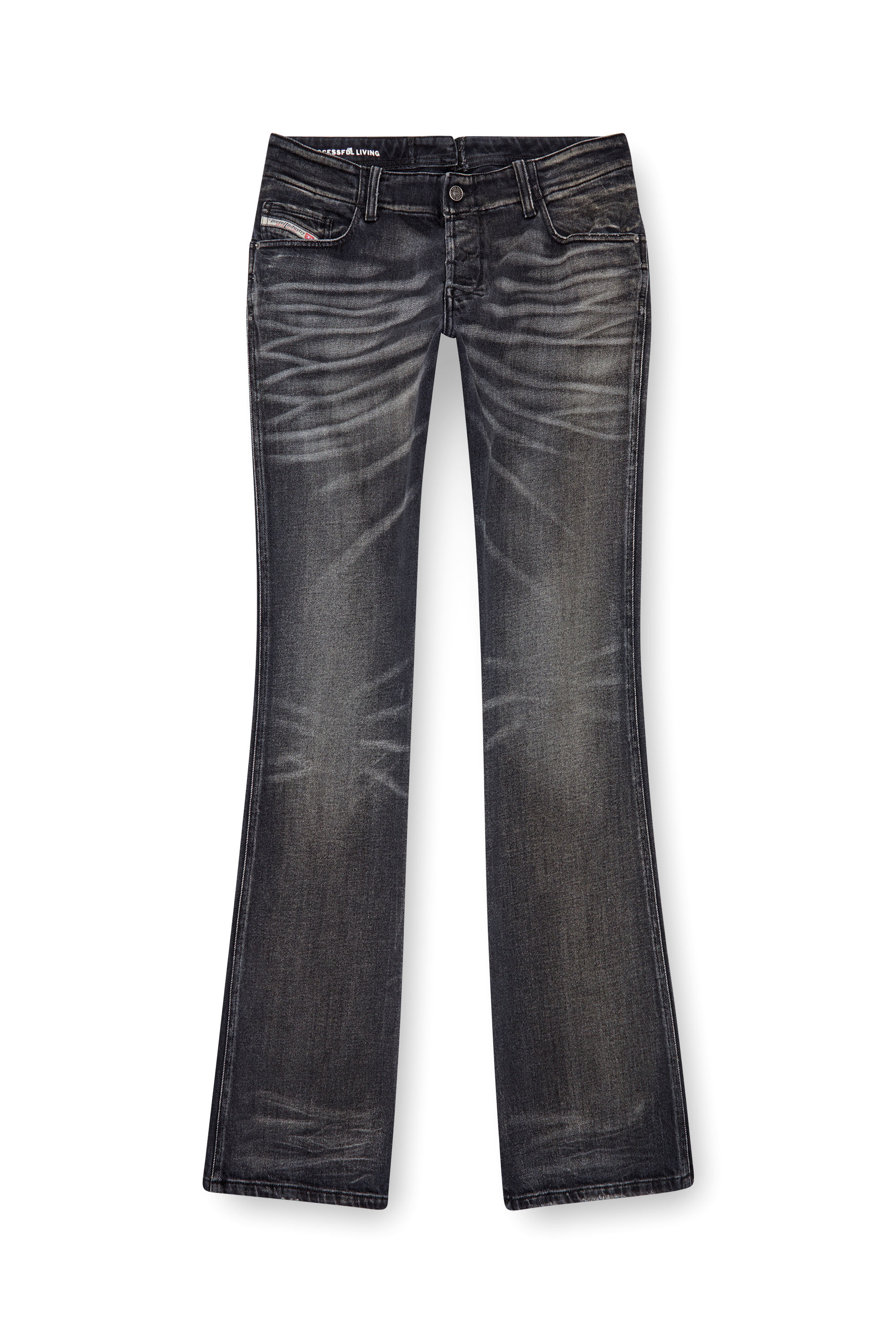 Diesel - Bootcut Jeans D-Backler 09J65 Uomo, Nero/Grigio scuro - Image 3