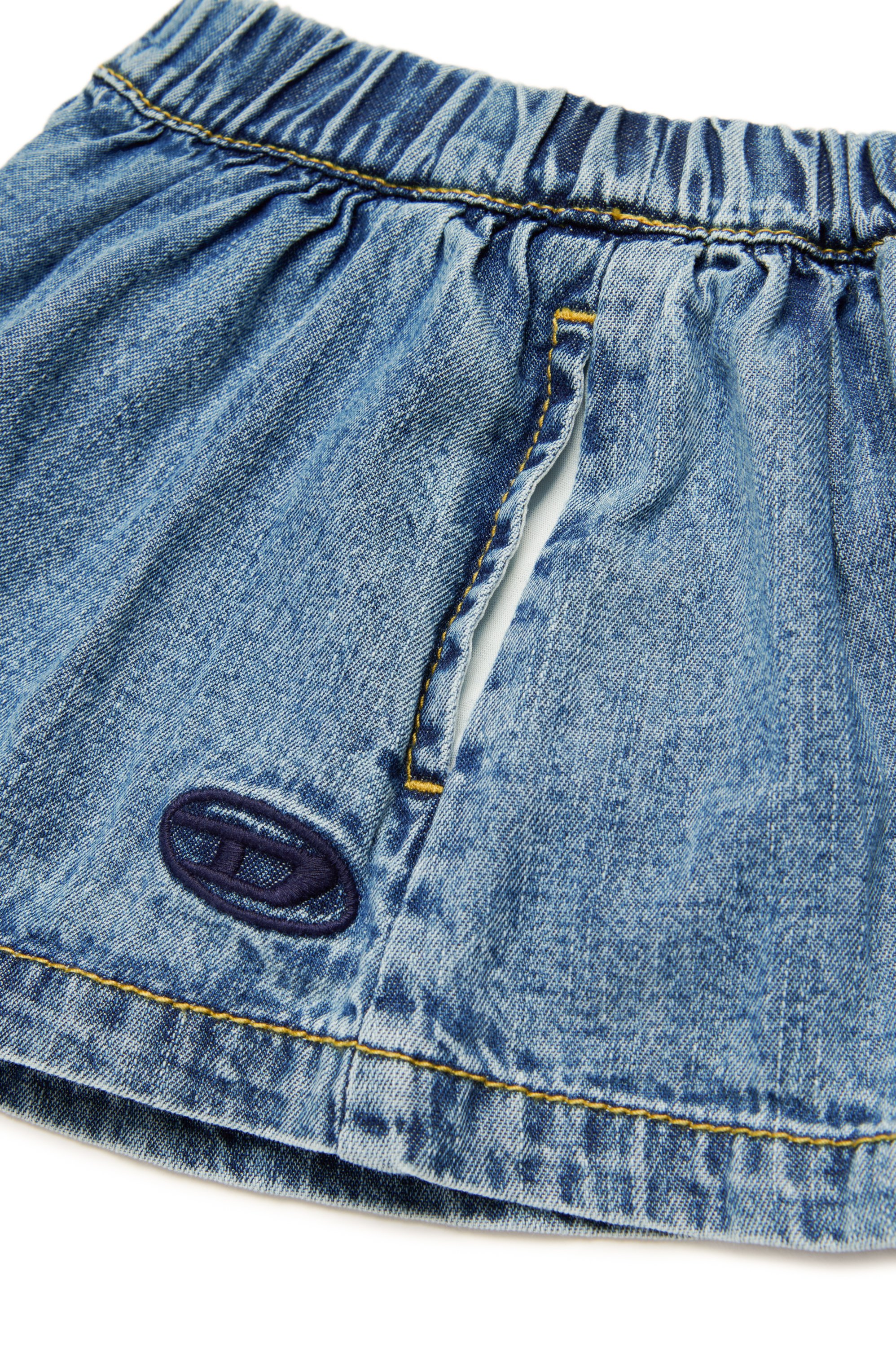 Diesel - PIXIB, Shorts in denim con ricamo Oval D Donna in Blu - 4