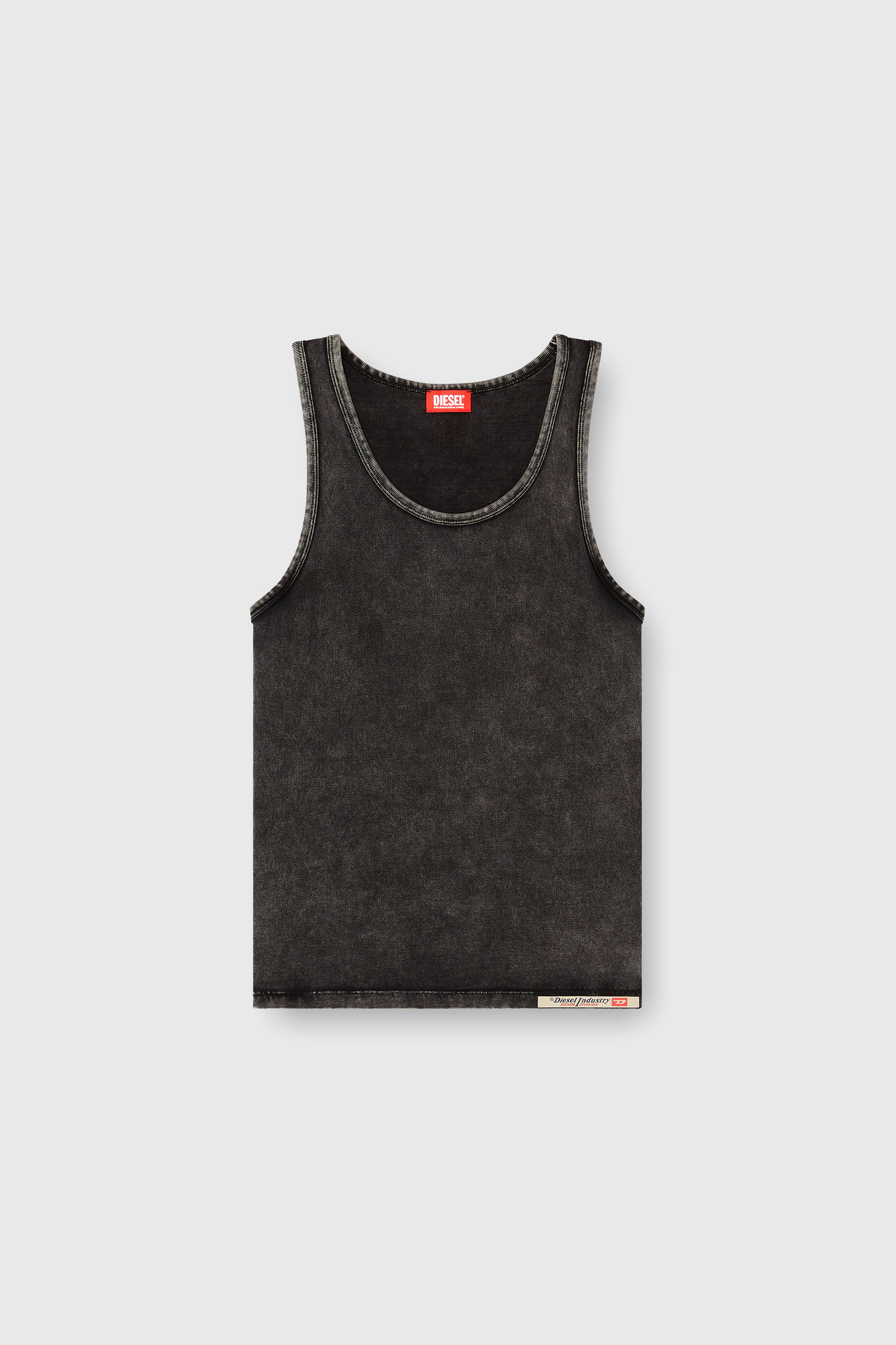 Diesel - WALTY-DNM, Canotta effetto denim Uomo in Nero - 2