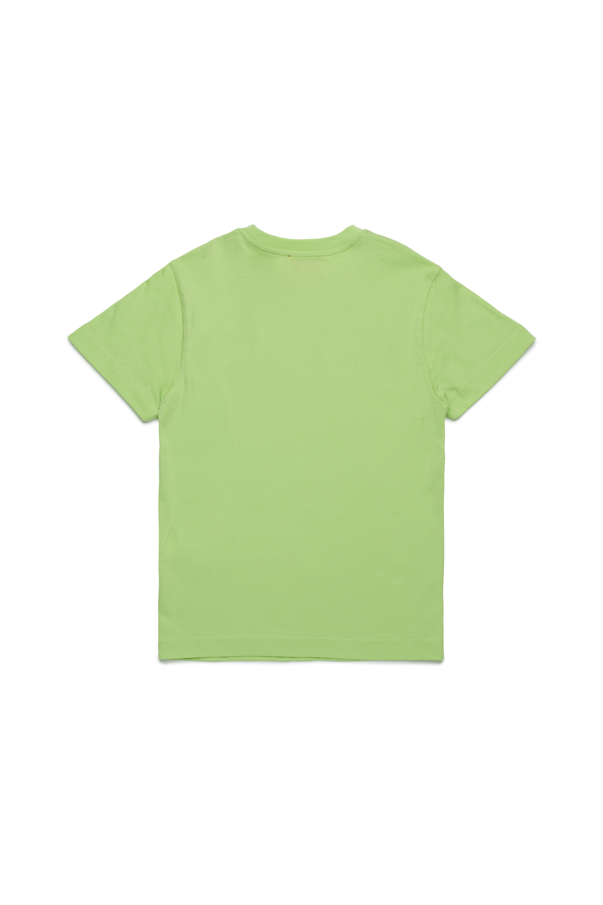 Diesel - TADJUSTK14, T-shirt in cotone con logo stampato Uomo in Verde - 2