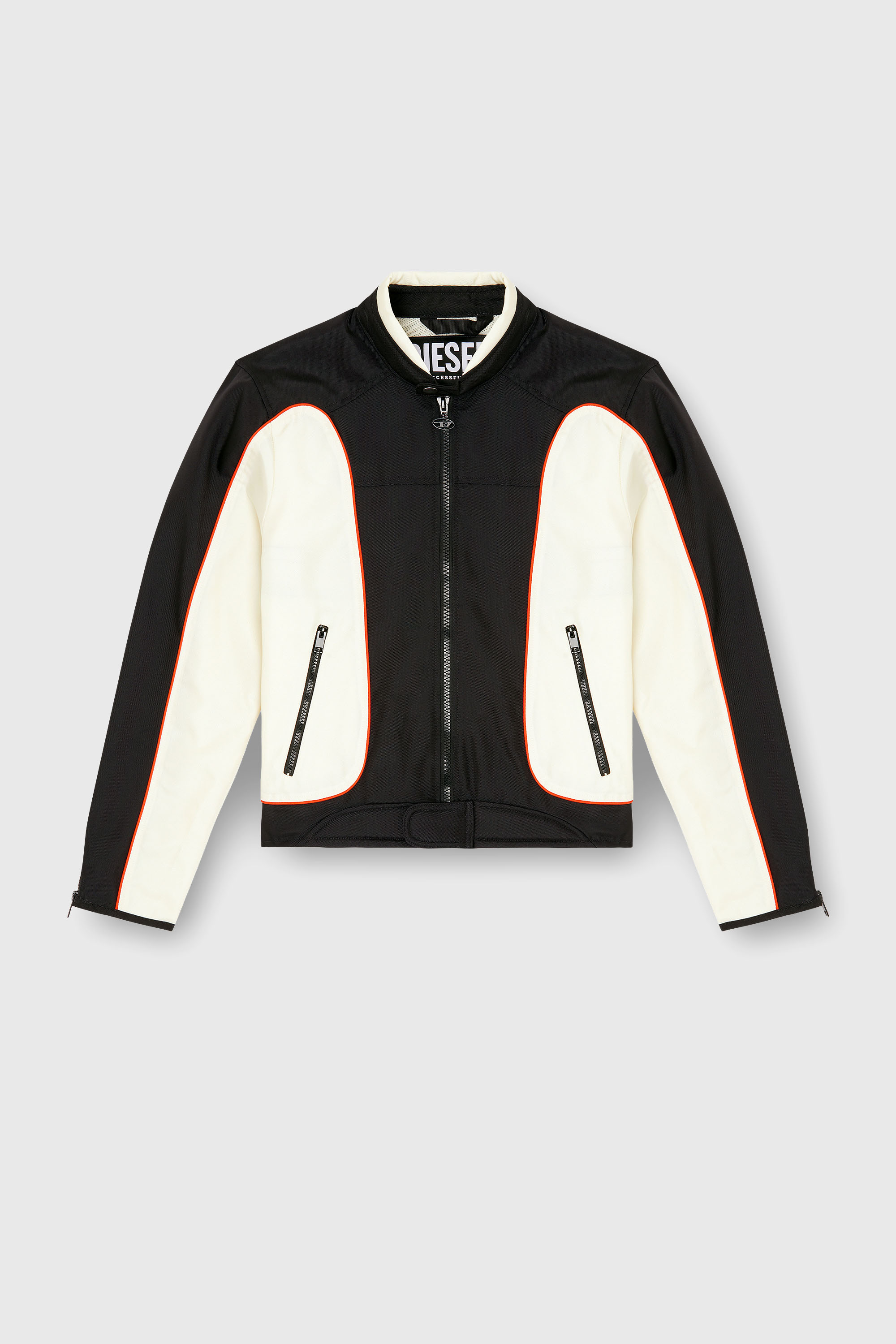 Diesel - J-BLINK-A, Giacca biker color block con piping Uomo in Multicolor - 2