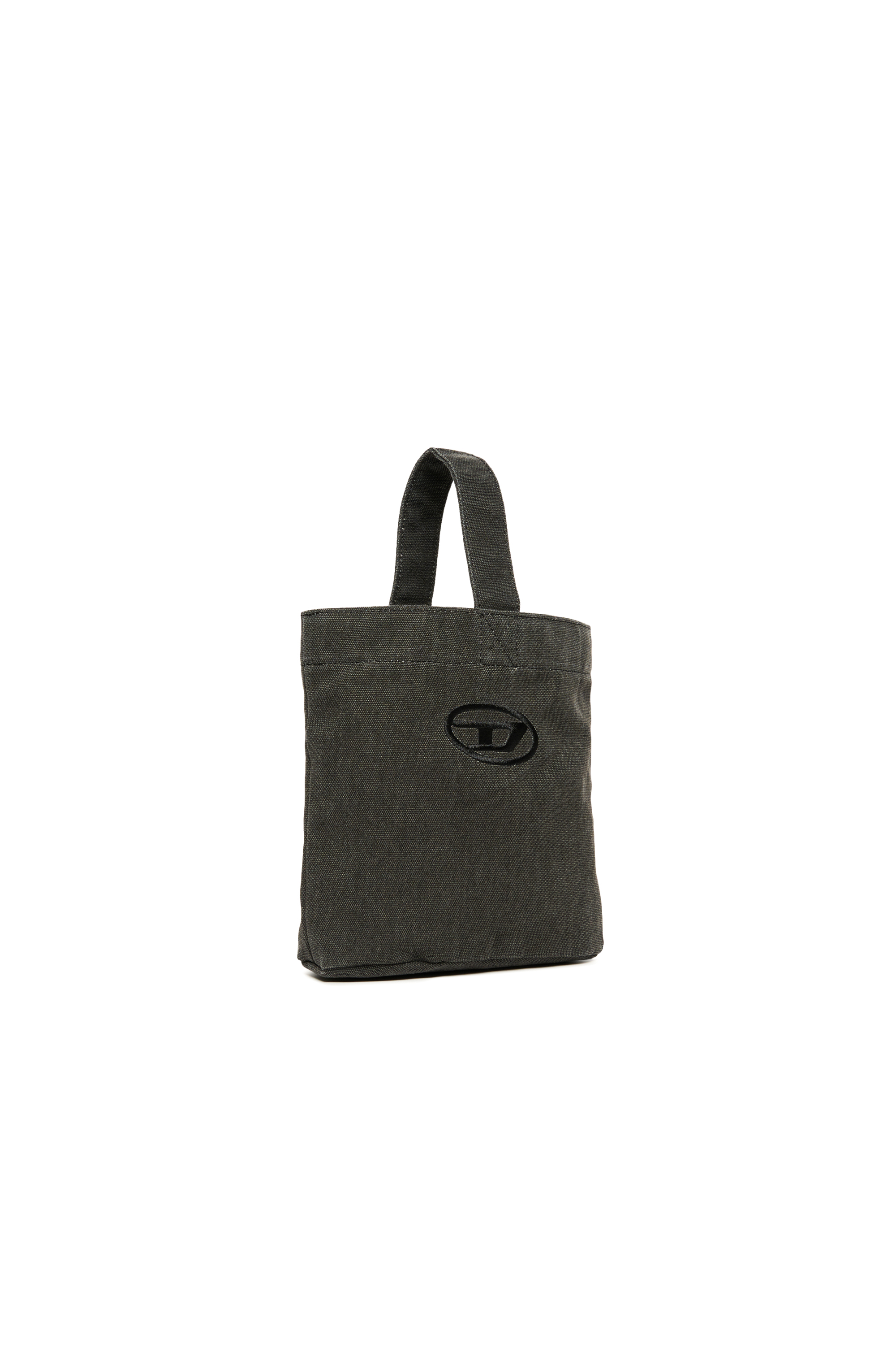 Diesel - WMATTIS, Borsa a secchiello in tela con ricamo Oval D Donna in Nero - 3