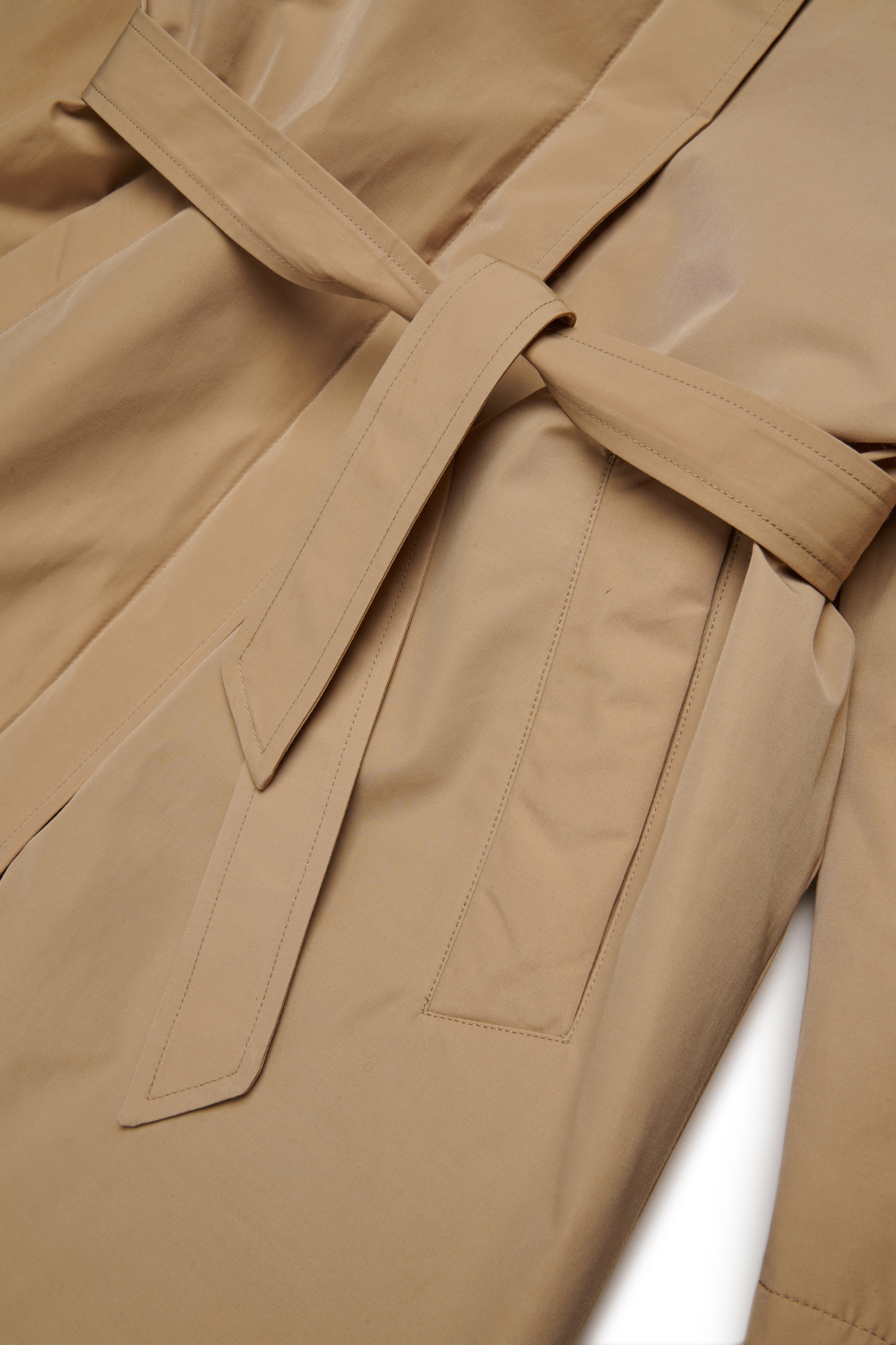 Diesel - JMARLONFEM, Trench in misto cotone con cappuccio Donna in Marrone - 4